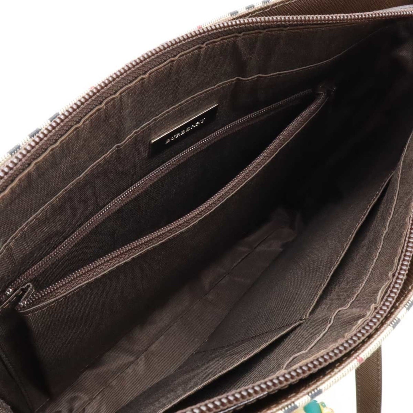 Burberry Nova Check Pattern Tote Bag Shoulder Canvas Leather Beige Black Bordeaux