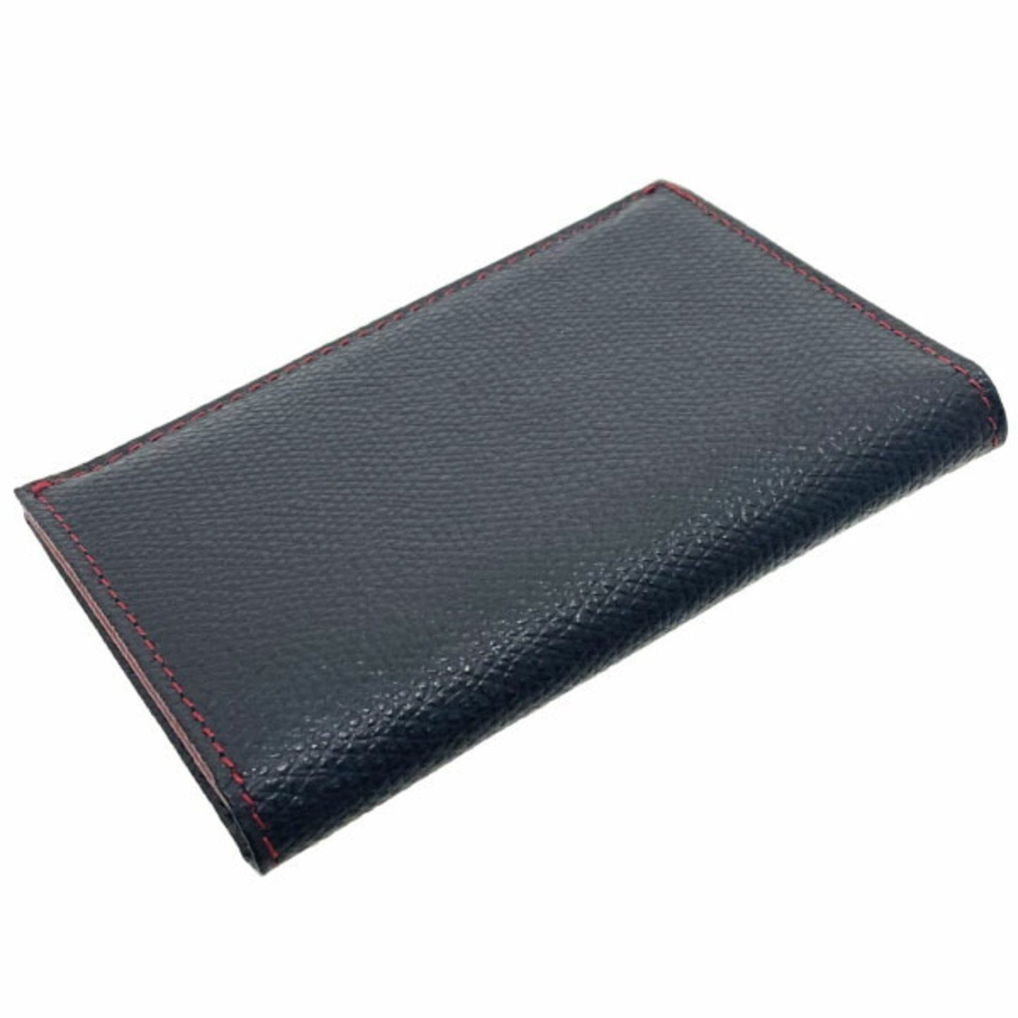 Celine Card Case Business Holder Leather Black Celine Bi-Fold Ic Id Pass Kk-11396