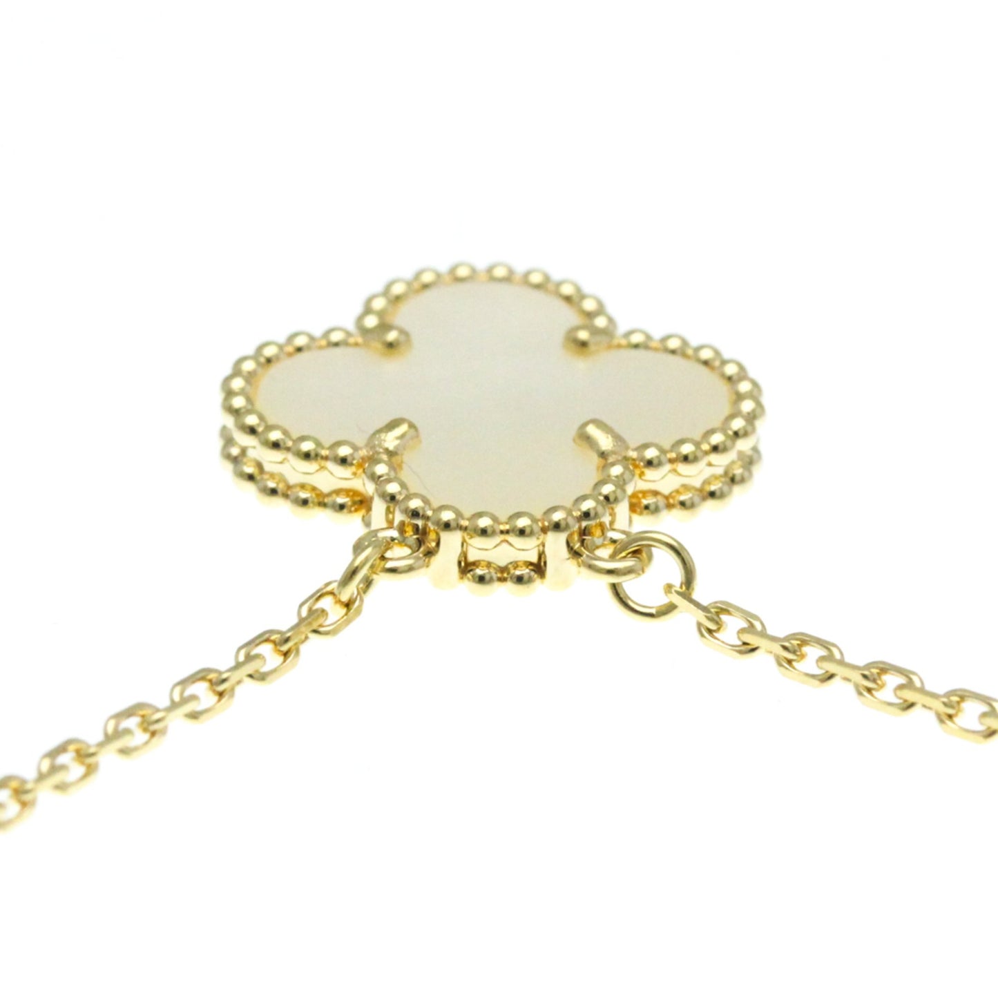 Van Cleef & Arpels Vintage Alhambra Necklace Yellow Gold (18K) Mother Of Pearl Men