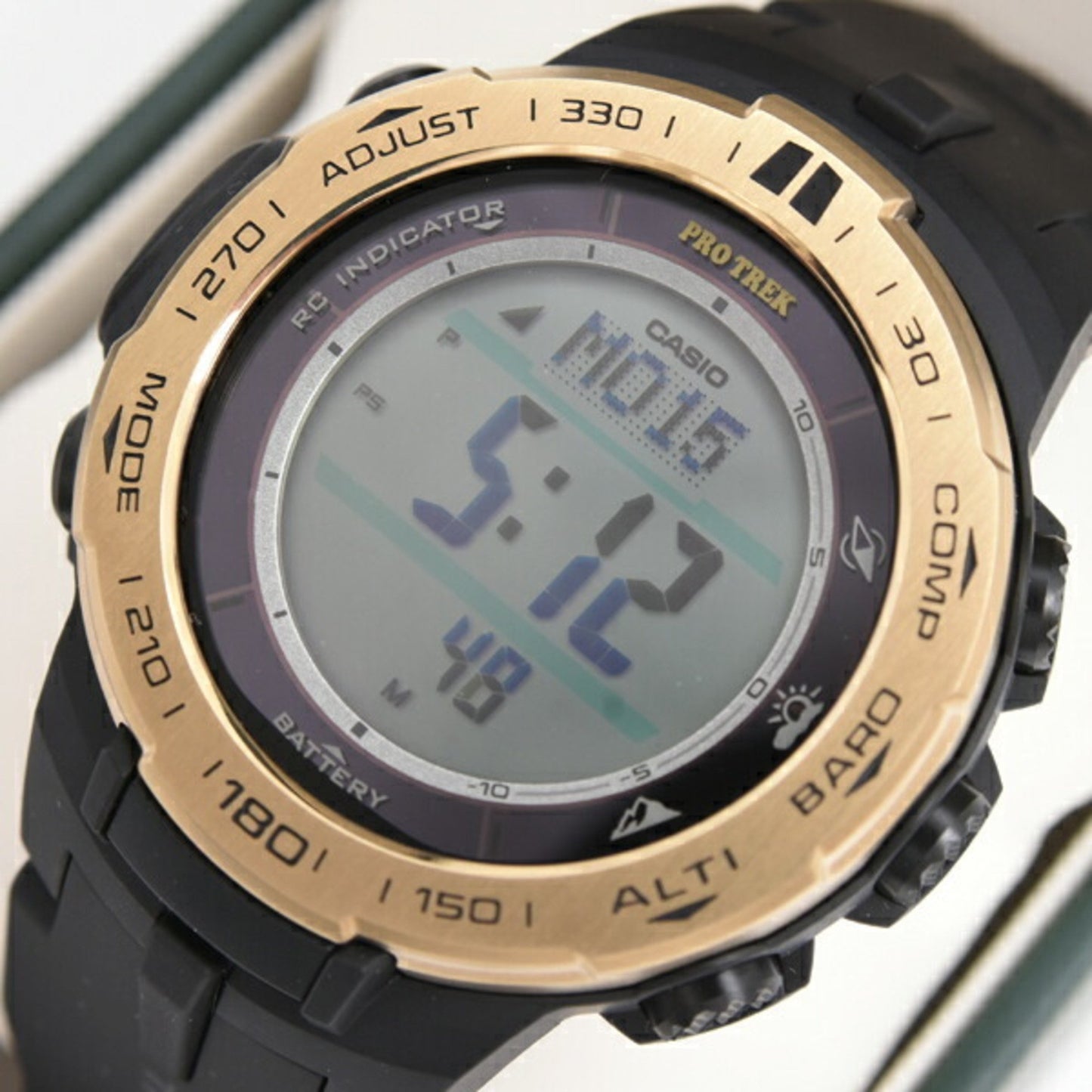 Casio Men'S Pro Trek Tough Solar Watch With Rubber Strap