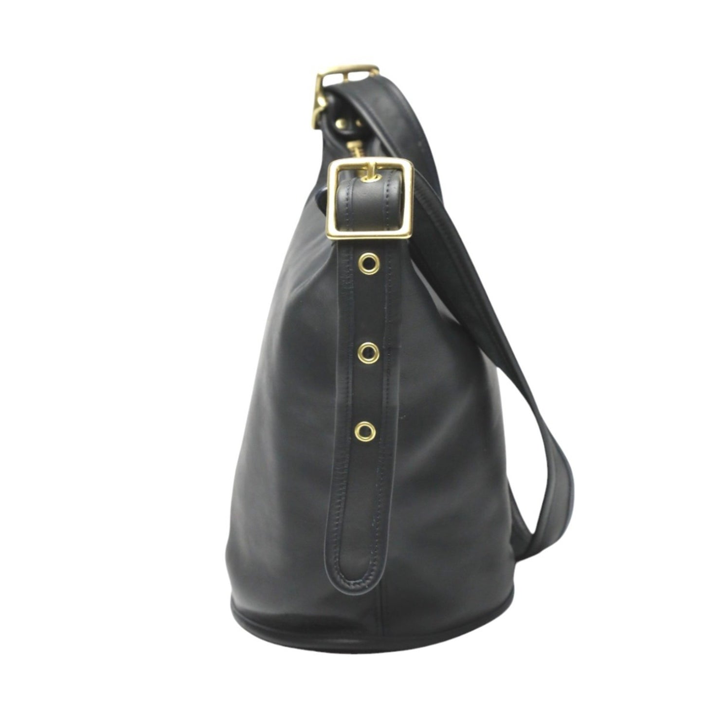 Coach Shoulder Bag Handbag Vintage Bucket Leather 9953 Black