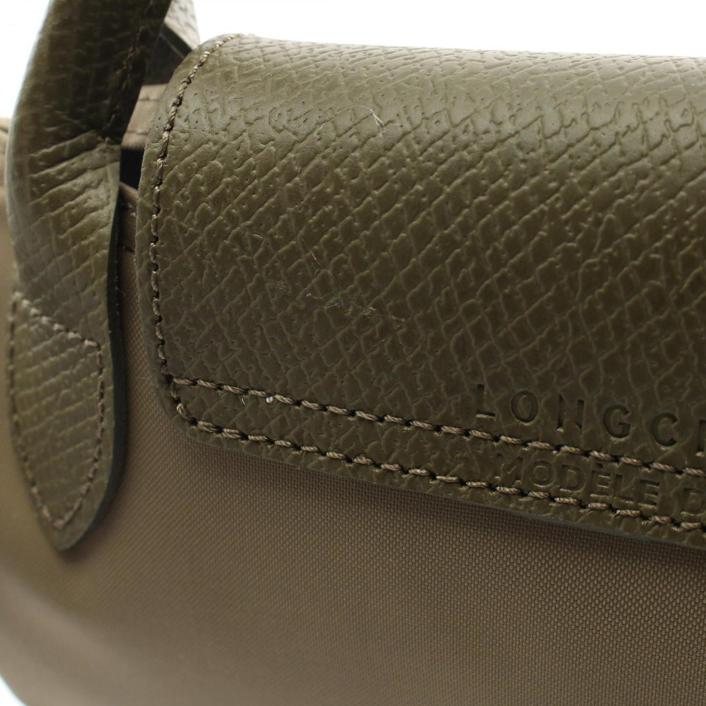 Longchamp Le Pliage Green M Tote Bag Fabric Leather