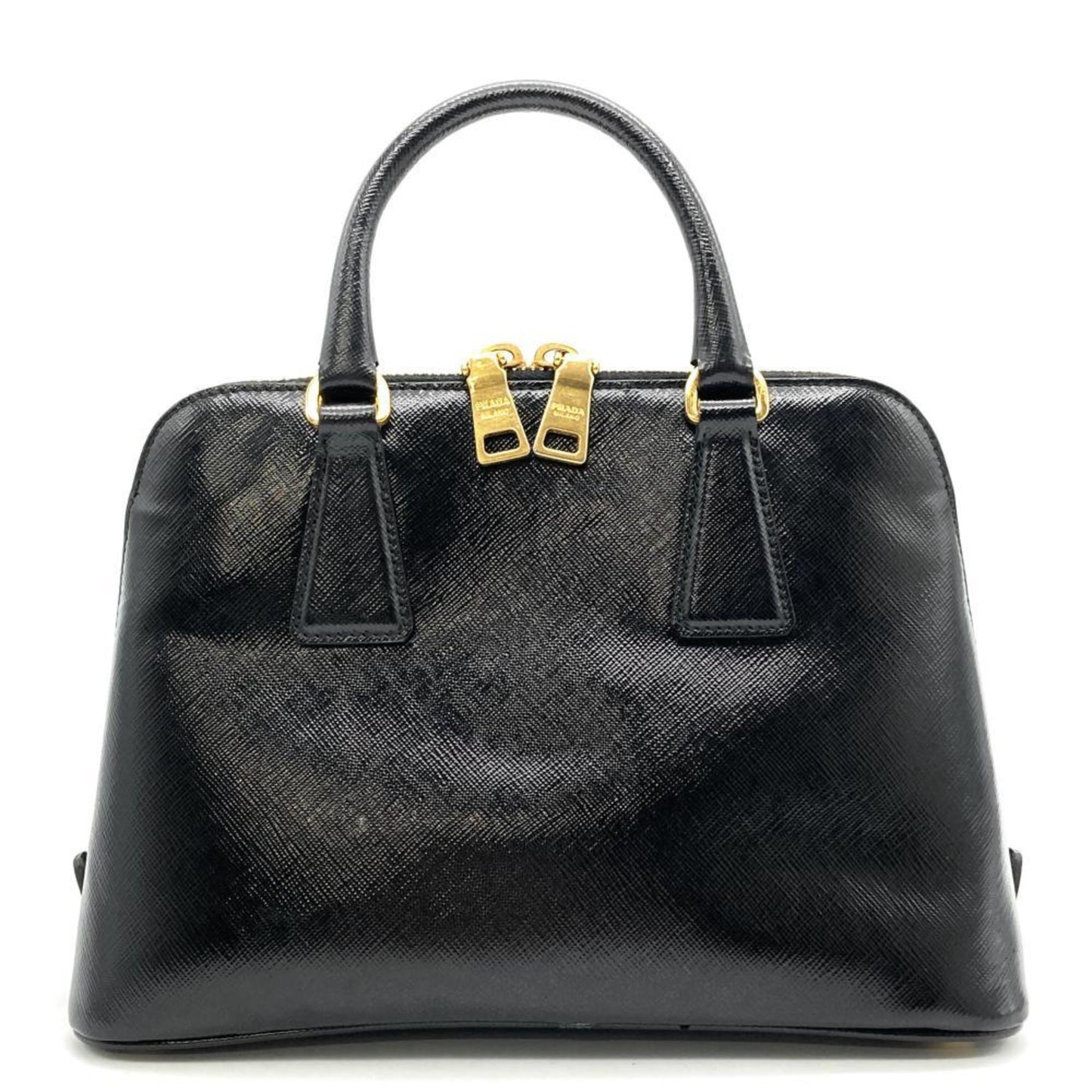 Prada Promenade Shoulder Bag Black Triangle Plate