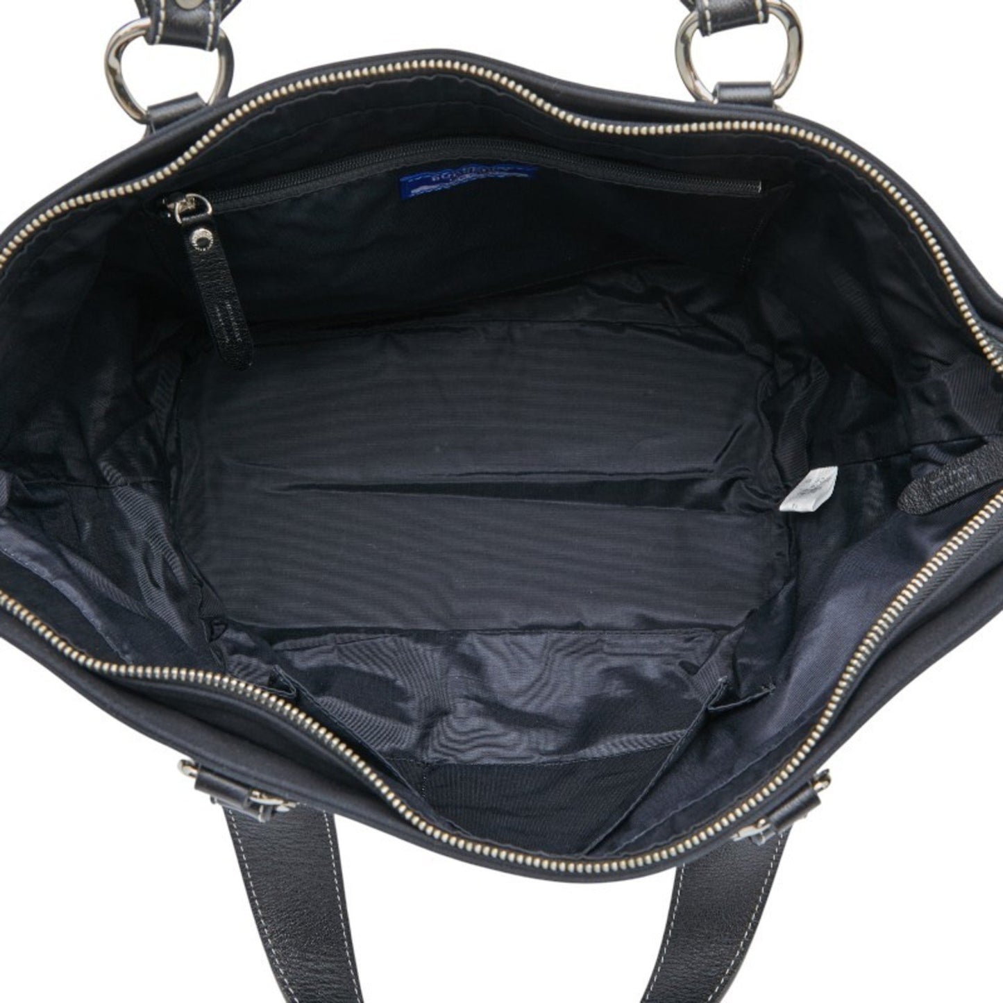 Burberry Blue Label Tote Bag Black Canvas Leather