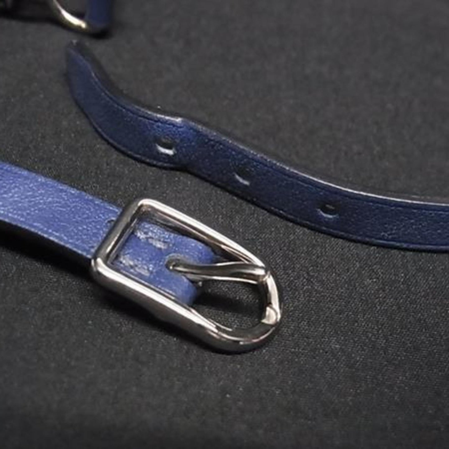 Hermes Etrier Double Tour Choker - Blue Swift Leather
