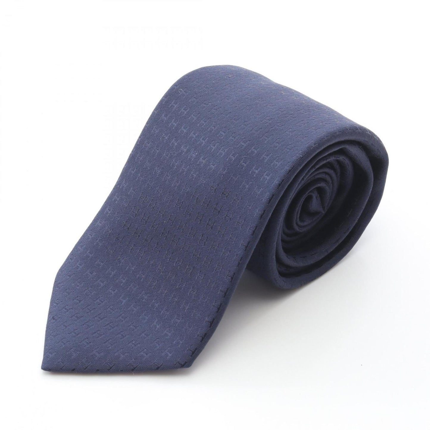 Hermes Herms H-Pattern Silk Tie