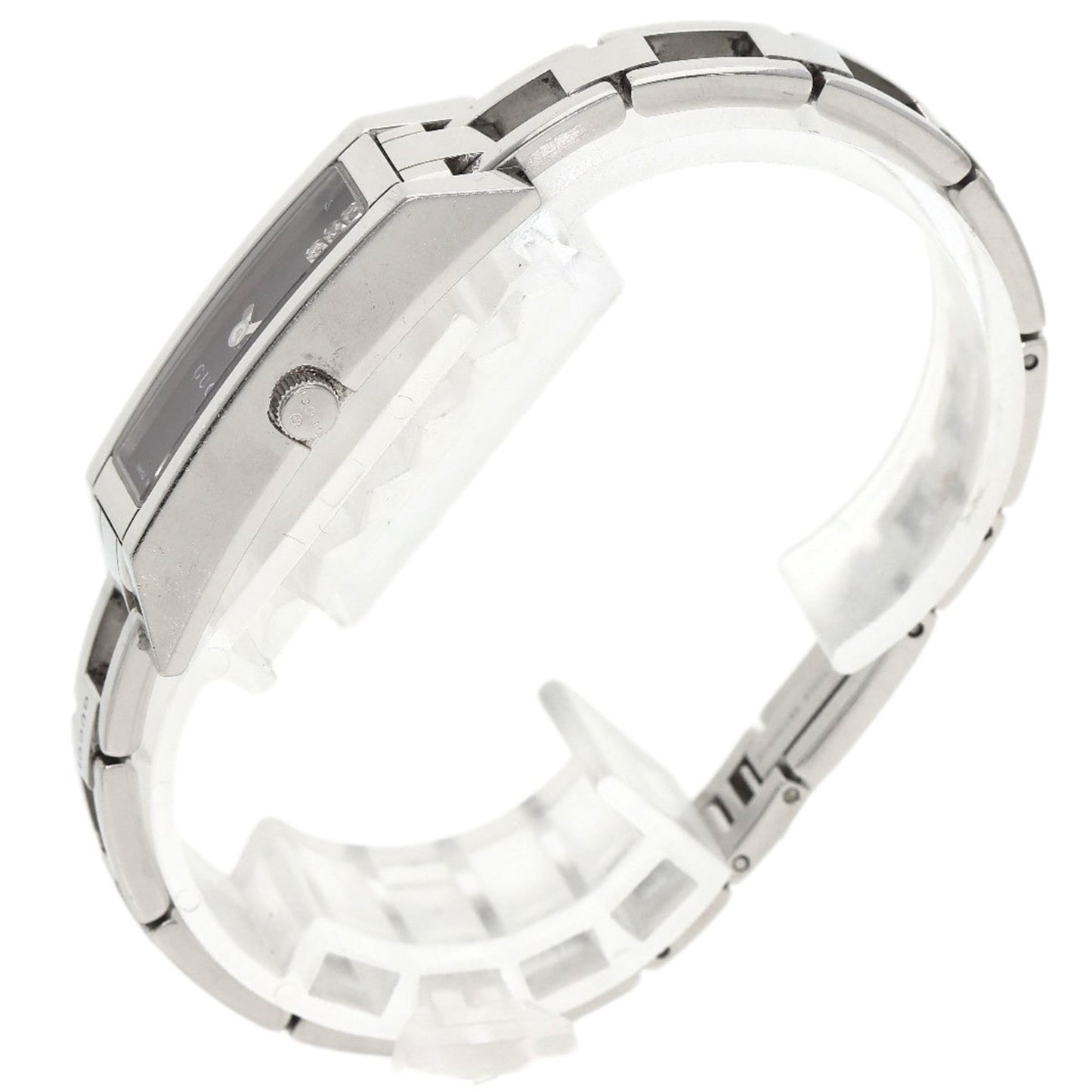 Gucci 110 Square Face 3P Diamond Watch Stainless Steel Ss
