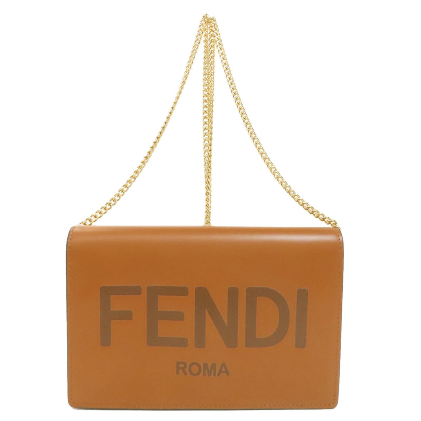 Fendi Chain Shoulder Bag Calf Leather