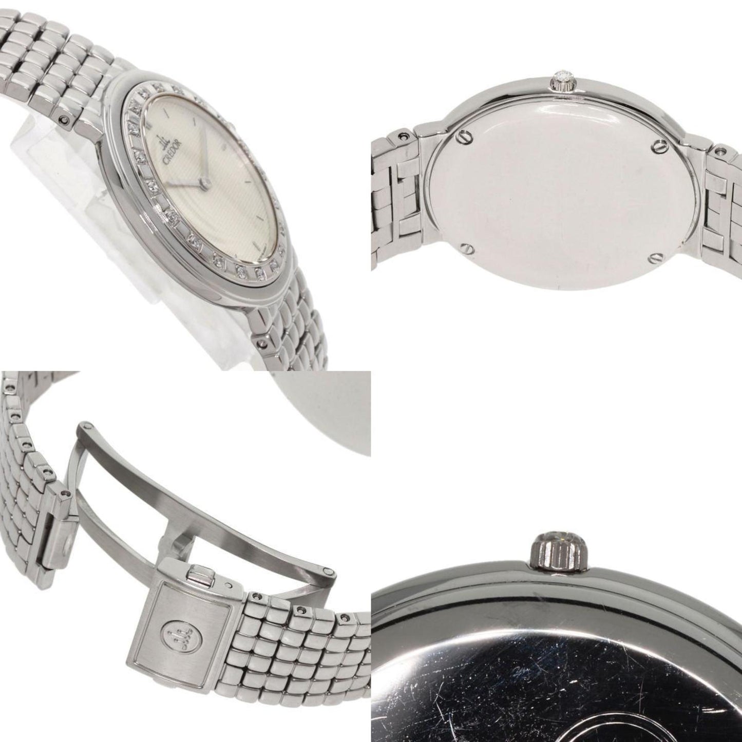 Seiko 8N70-6030 Credor Diamond Watch Stainless