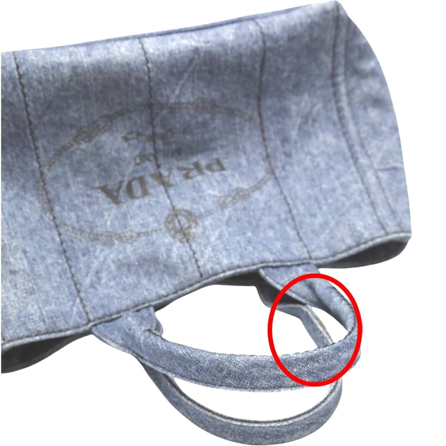 Prada Tote Bag Canapa Denim 1Bg439 Blue