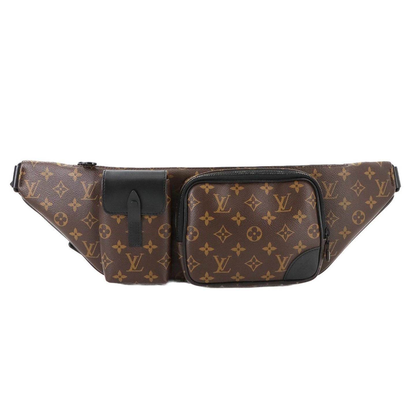 Louis Vuitton Louis Vuitton Monogram Macassar Christopher Bum Bag Body Waist Pouch Black M45337