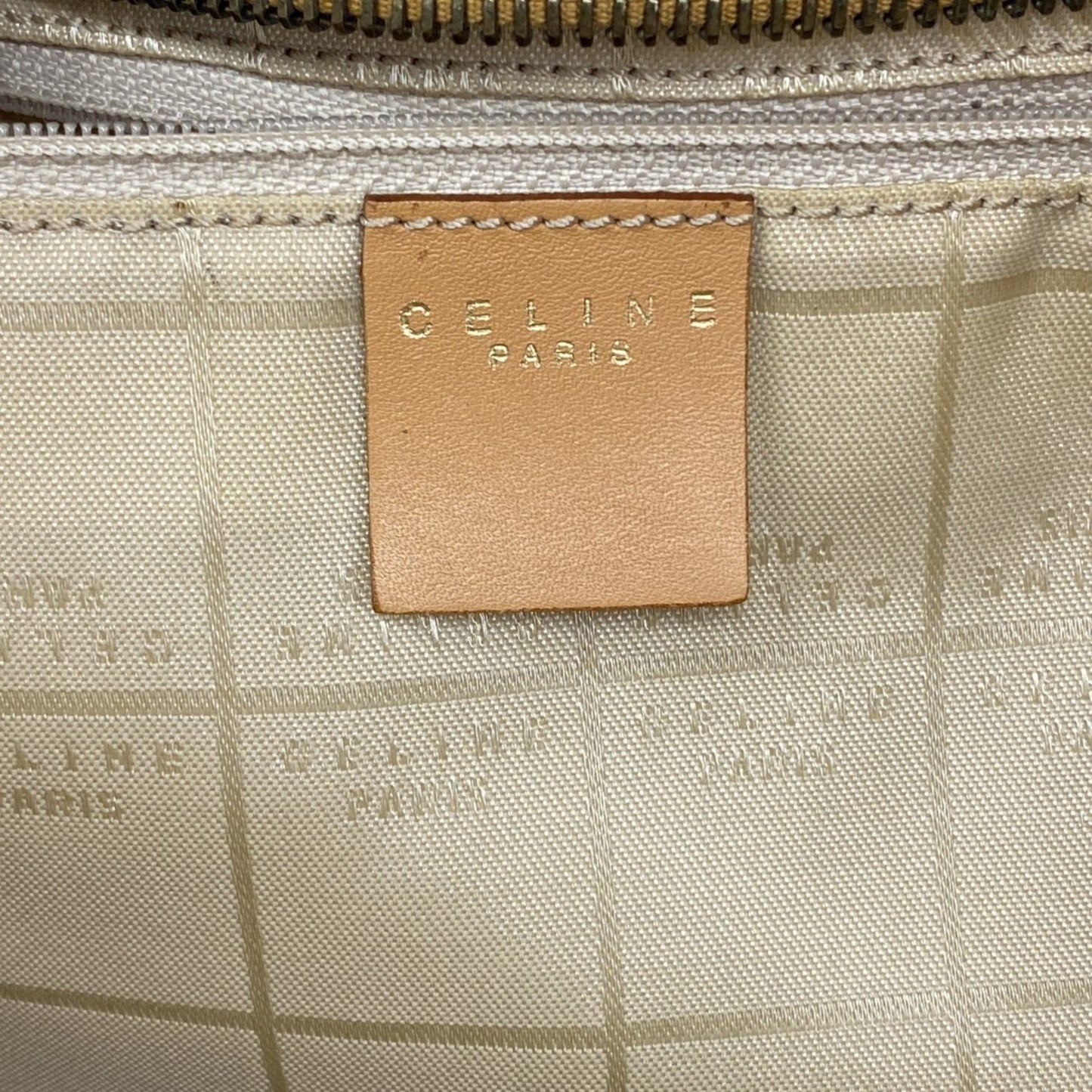 Celine Handbag Leather Orange Beige