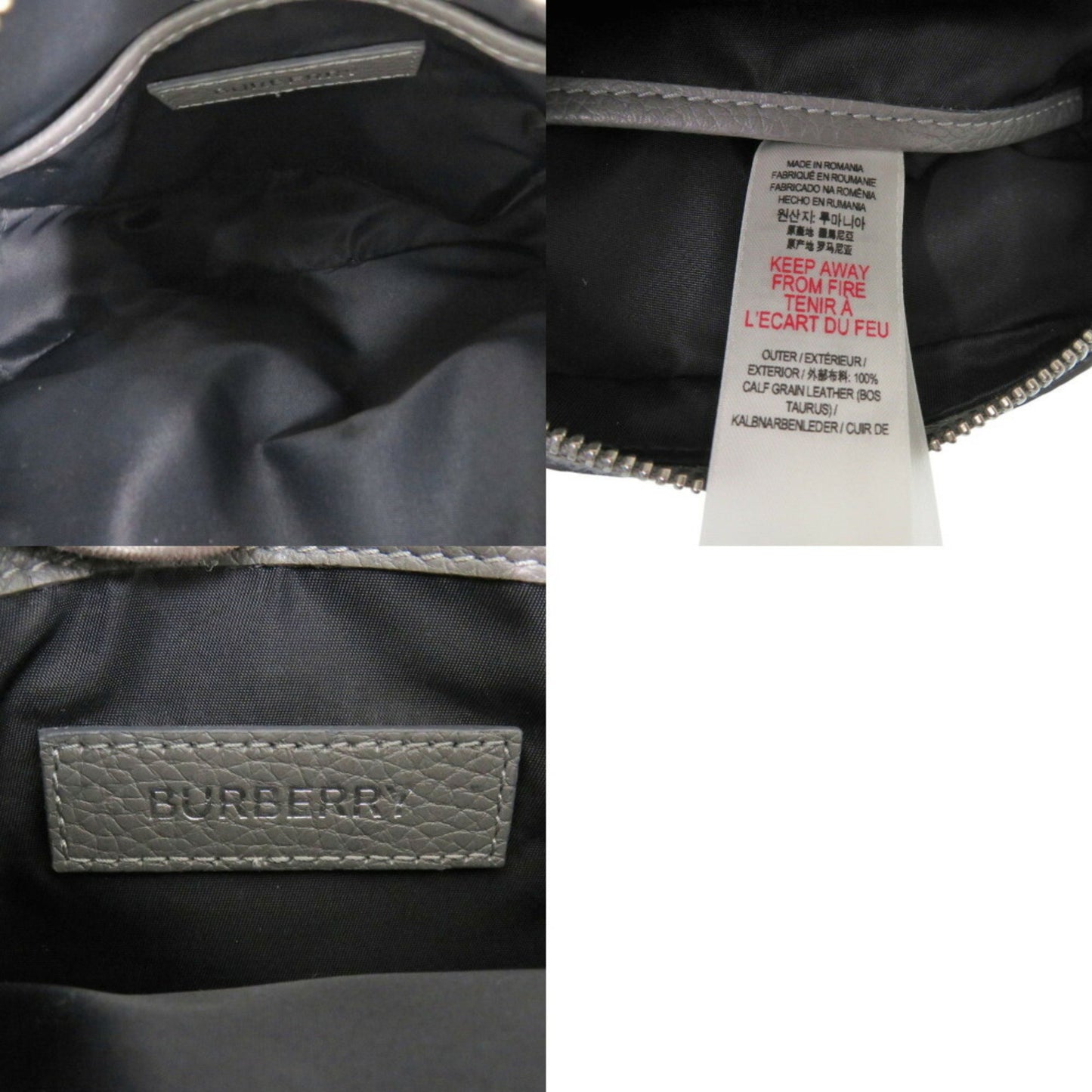 Burberry 8052890 Leather Grey Shoulder Bag 0844Burberry