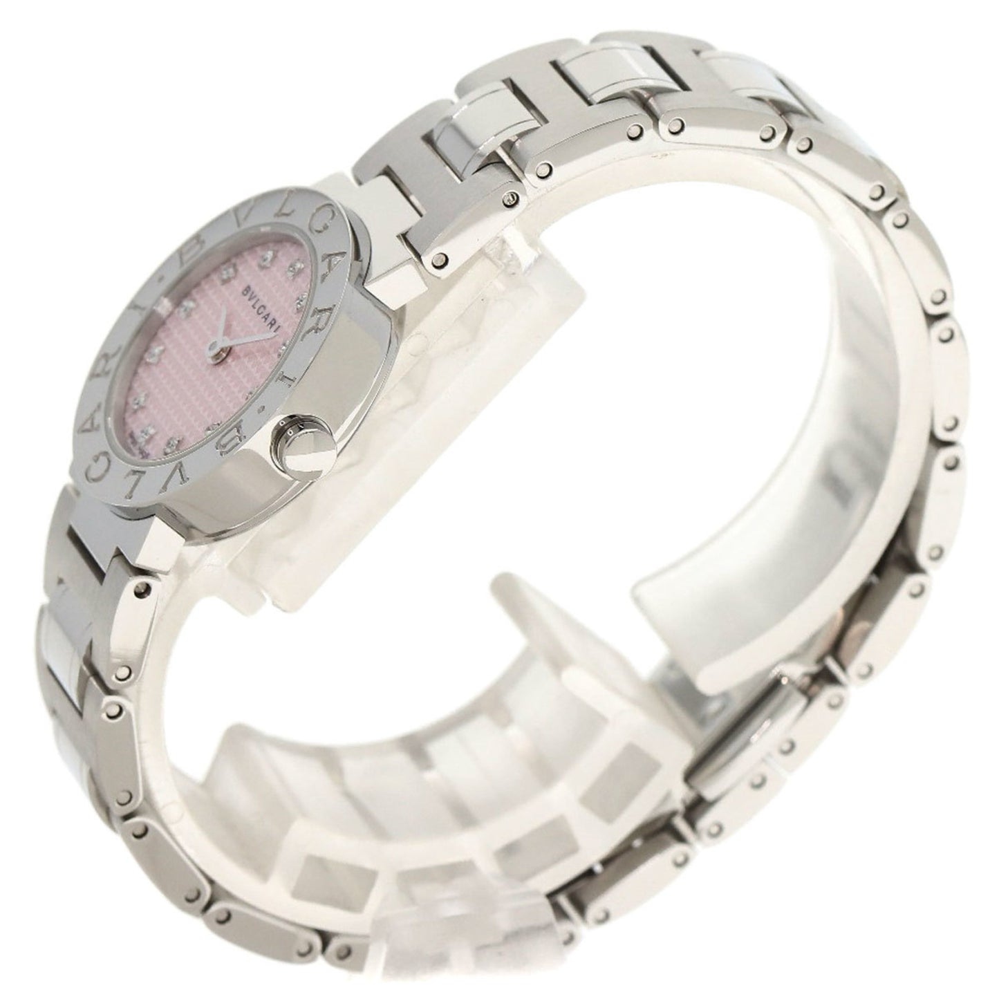 Bvlgari Bb23Ss 12P Diamond Watch Stainless Steel Ss