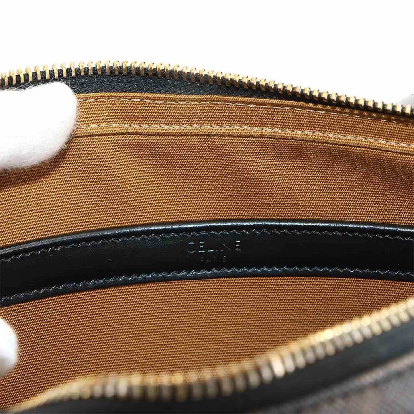Celine Triomphe Medium Shoulder Bag In Black