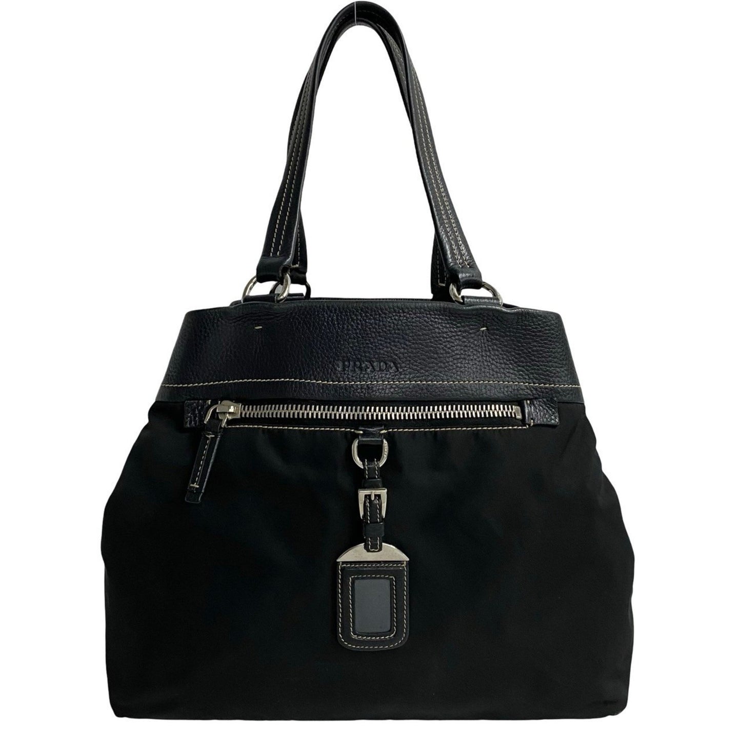 Prada Prada Logo Hardware Leather Genuine Mini Tote Bag Handbag Semi-Shoulder Brown 34699
