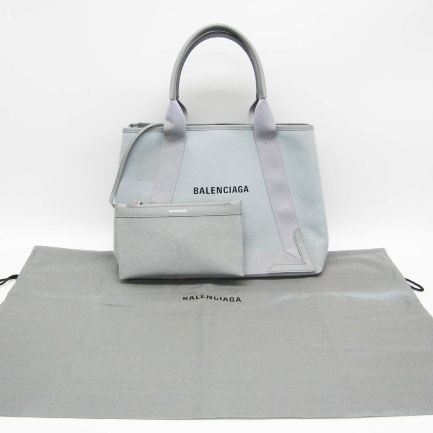 Balenciaga Navy Cabas M 581292 Women'S Leather