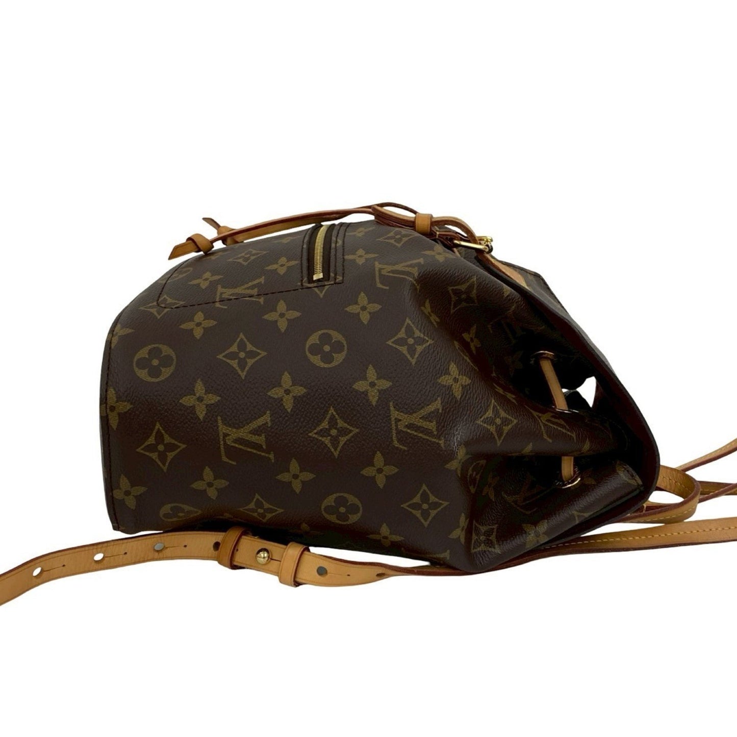 Louis Vuitton Montsouris Mm Monogram Leather Drawstring Backpack/Daypack