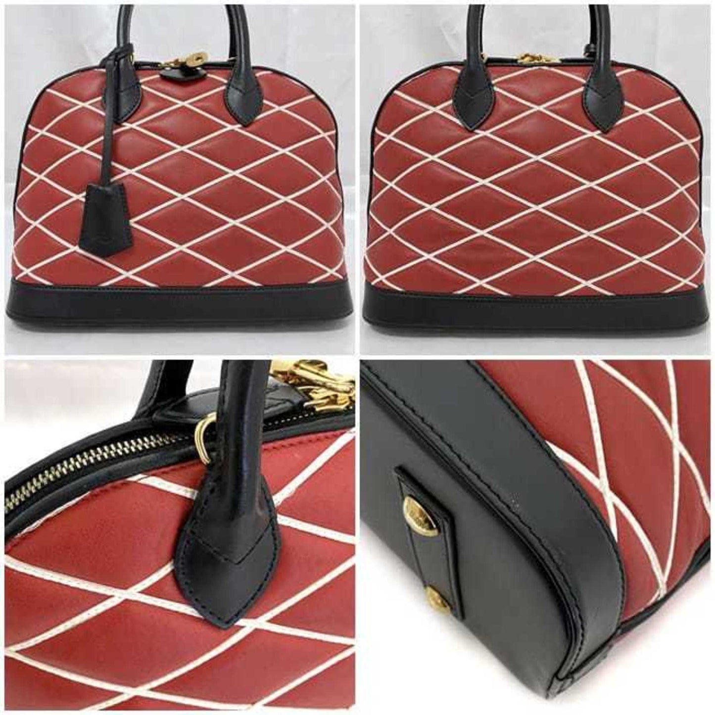 Louis Vuitton Handbag Alma Pm F-22474 Red Black Maltage 2Wy Shoulder Bag Leather Fo4104 Louis