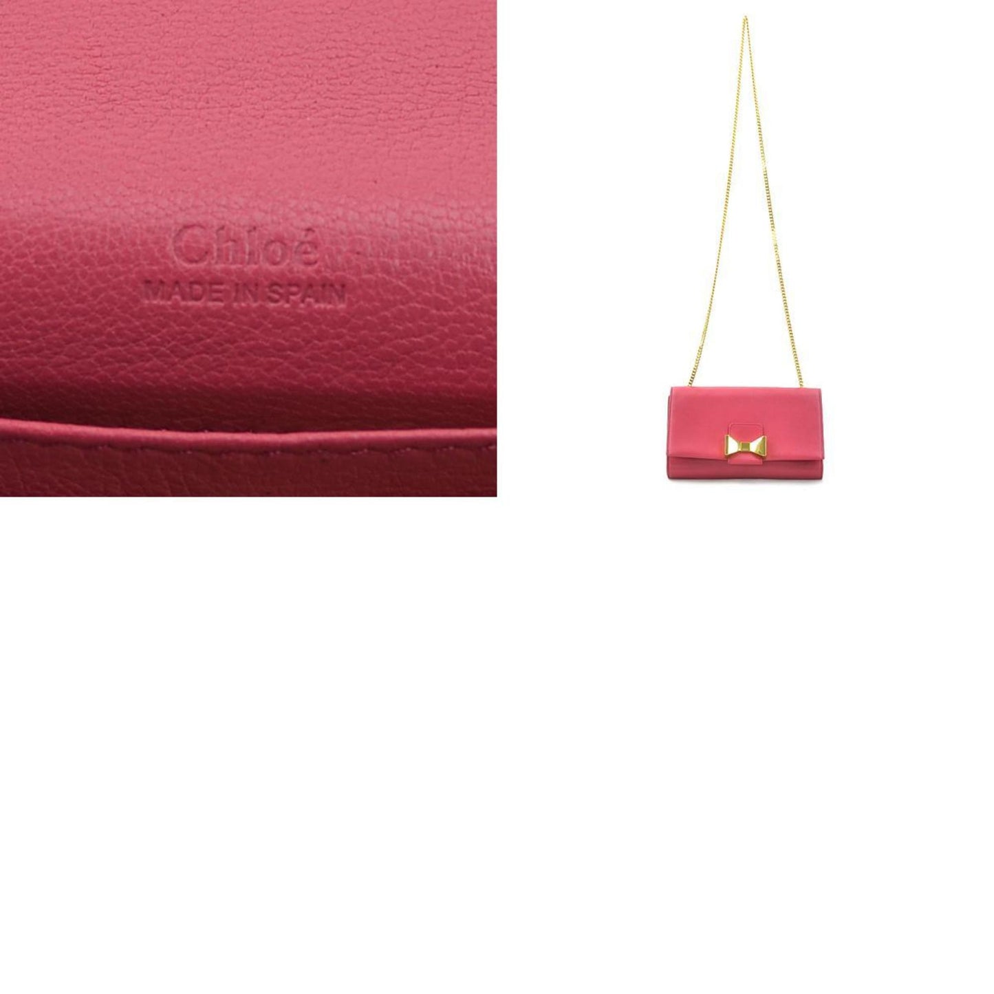 Chlo Chloe Shoulder Bag Leather Pink