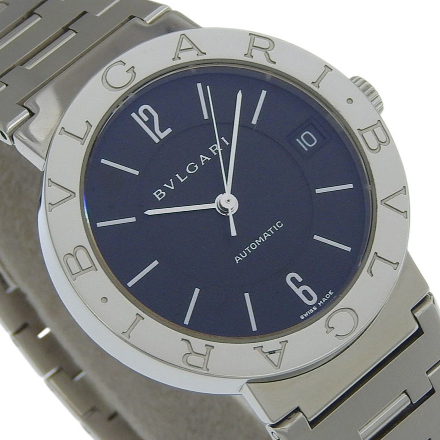 Bvlgari Watch Cal. 220 Bb33Ssauto Stainless Steel Automatic Analog Display Black Dial