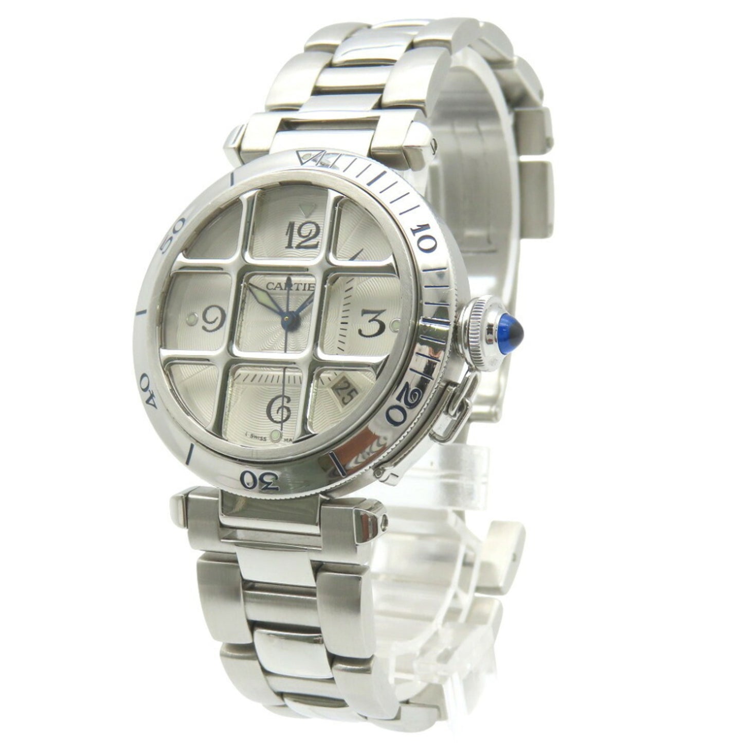 Cartier Pasha Convex Grid W31059H3 Automatic Watch