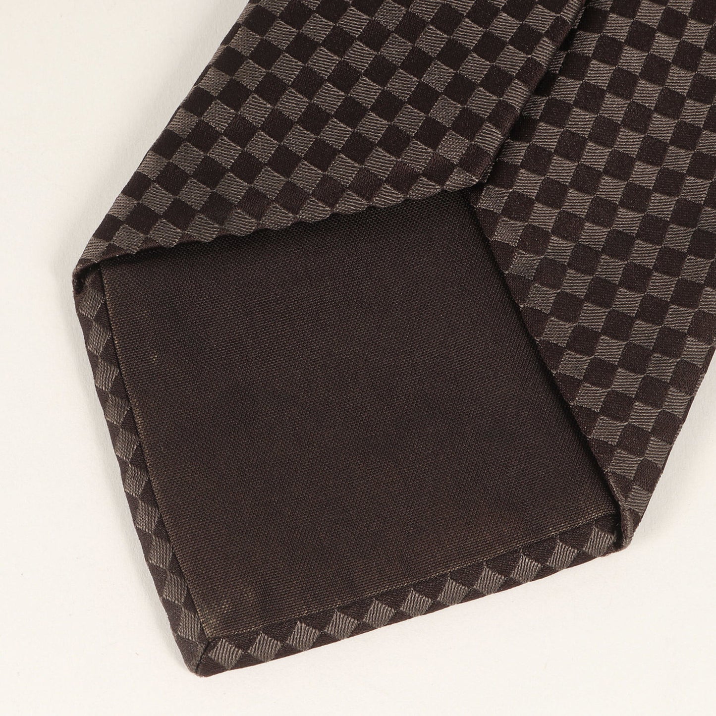 Louis Vuitton Louis Vuitton Micro Damier Silk Cravate Tie Brown