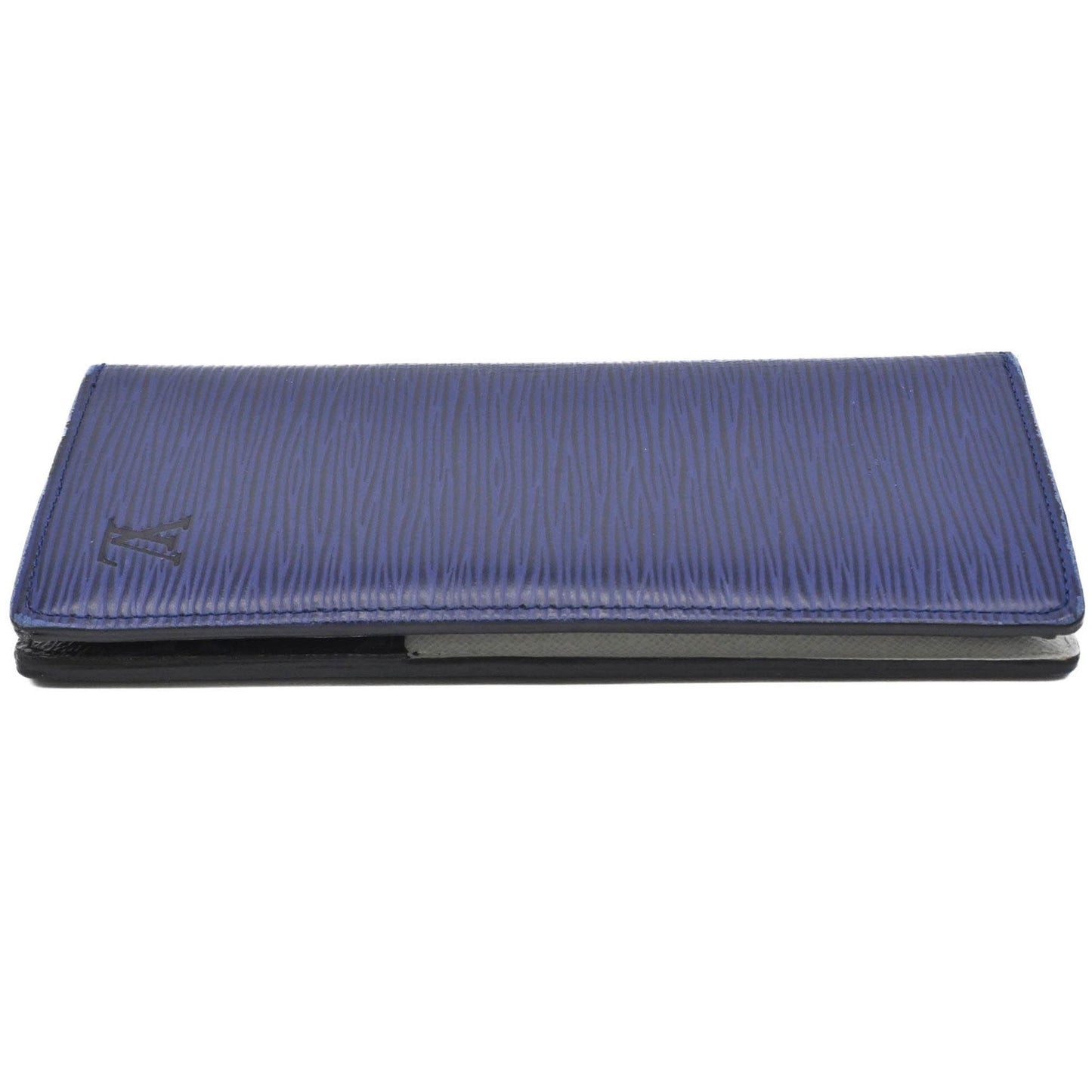 Louis Vuitton Louis Vuitton Portefeuille Brazza Epi Leather Long Wallet Blue White M81371 Ic Chip