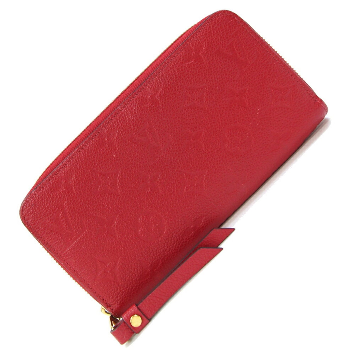 Louis Vuitton Round Long Wallet Monogram Empreinte Zippy M63691 Scarlet Red Zip