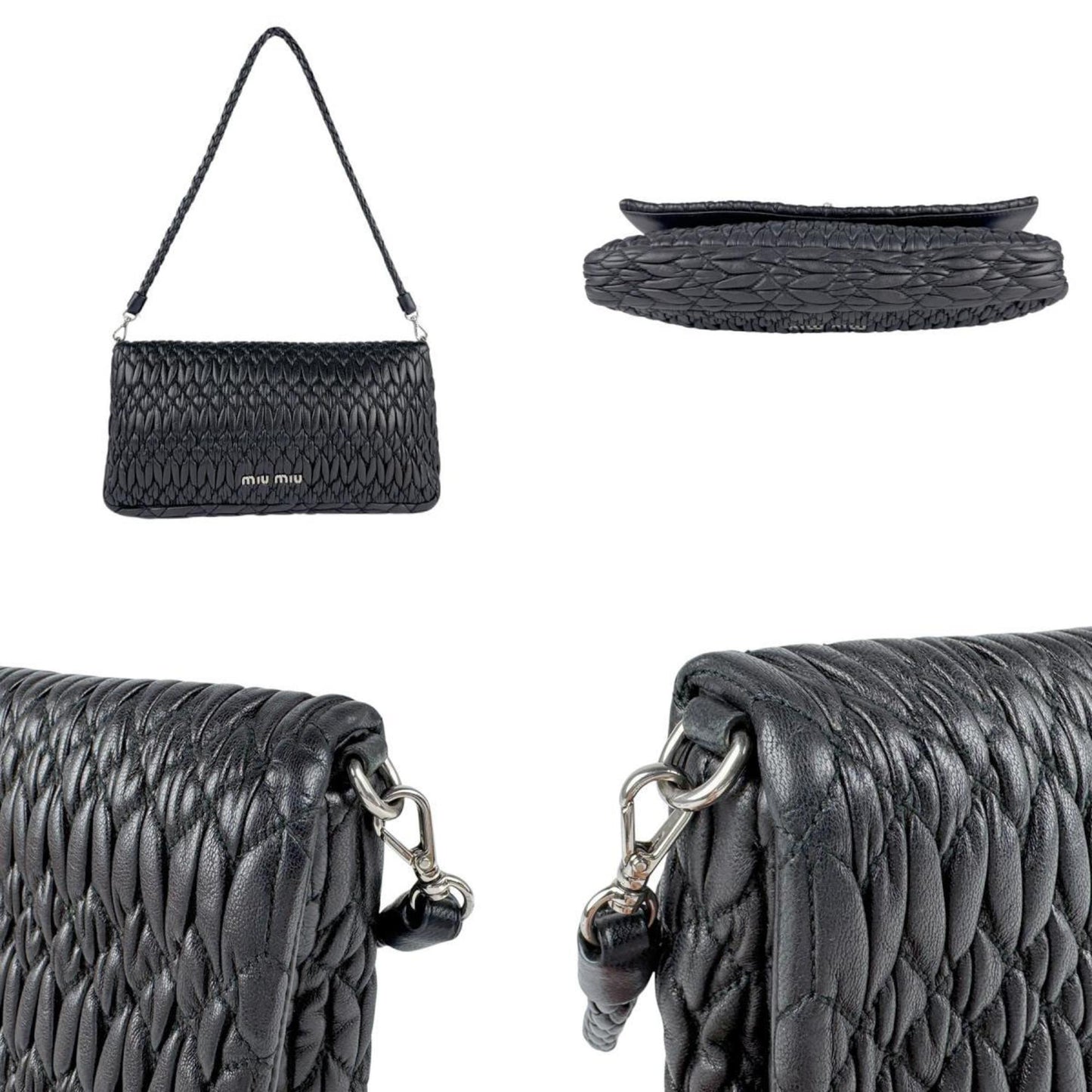 Miu Miu Miu Shoulder Bag In Matelasse Leather