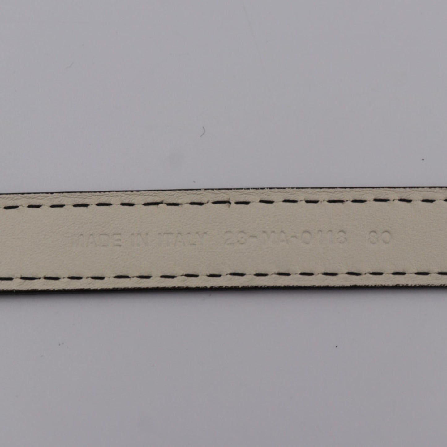 Christian Dior D-Fence Belt Leather Ivory System Gold Metal Fittings Logo Narrow