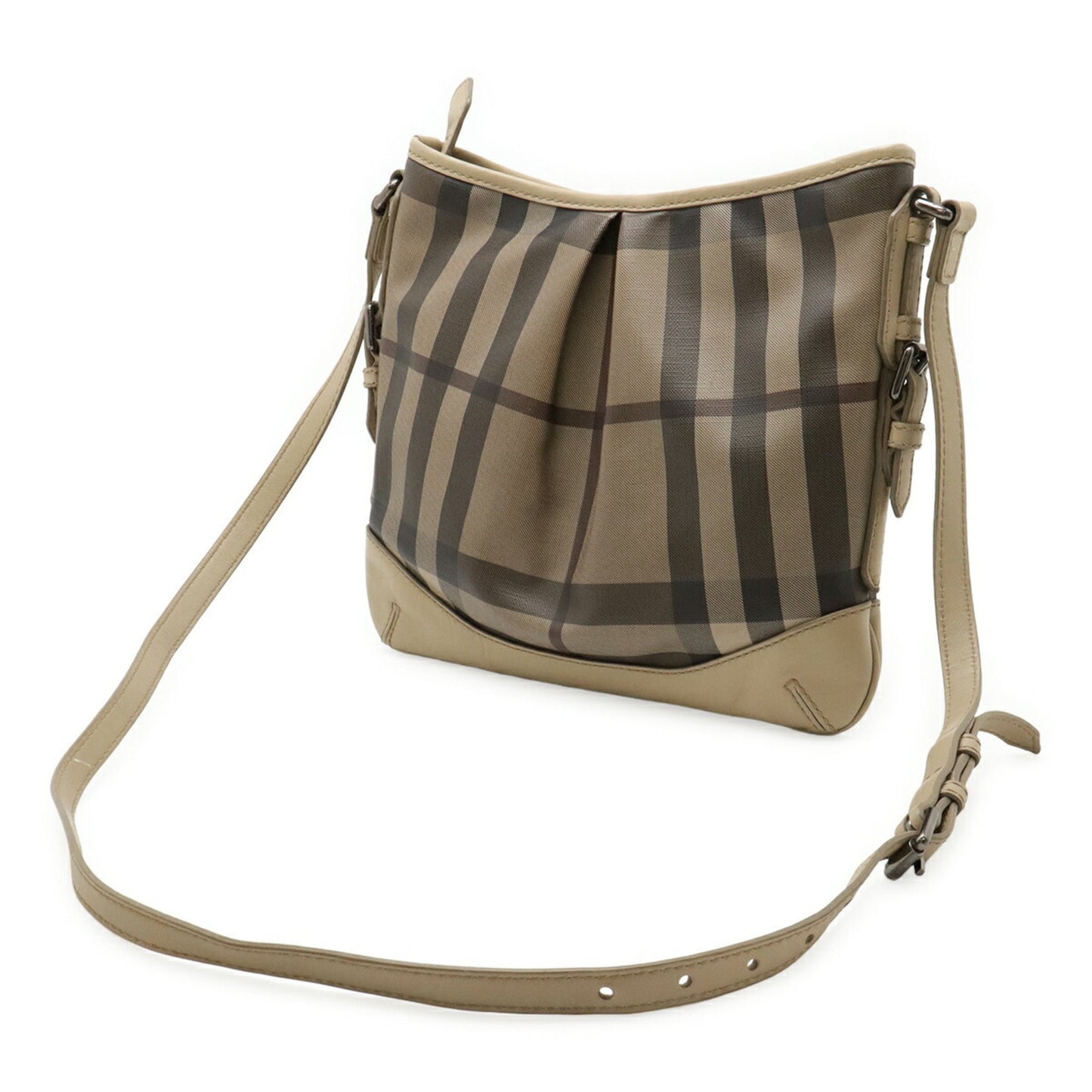 Burberry Smoked Check Shoulder Bag In Pvc And Leather