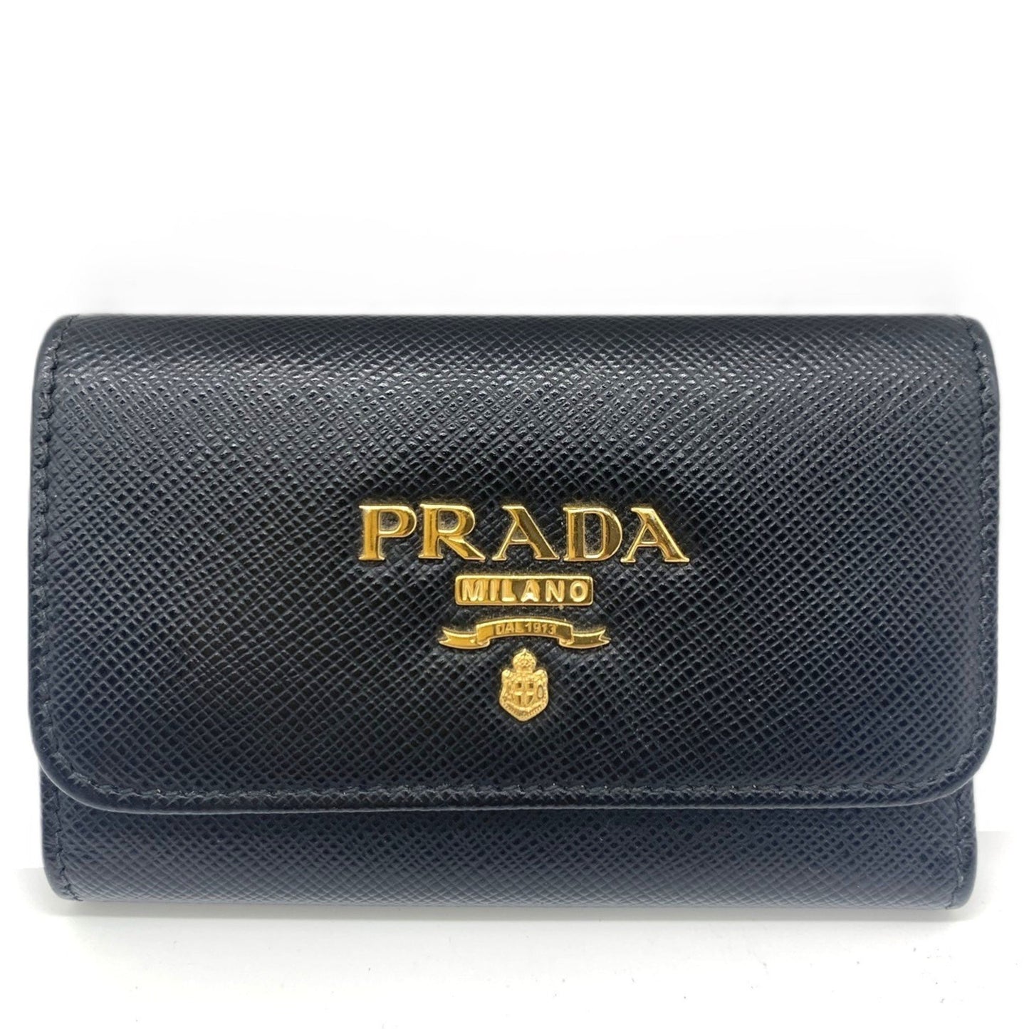 Prada Saffiano Leather 4-Ring Key Case Black Prada