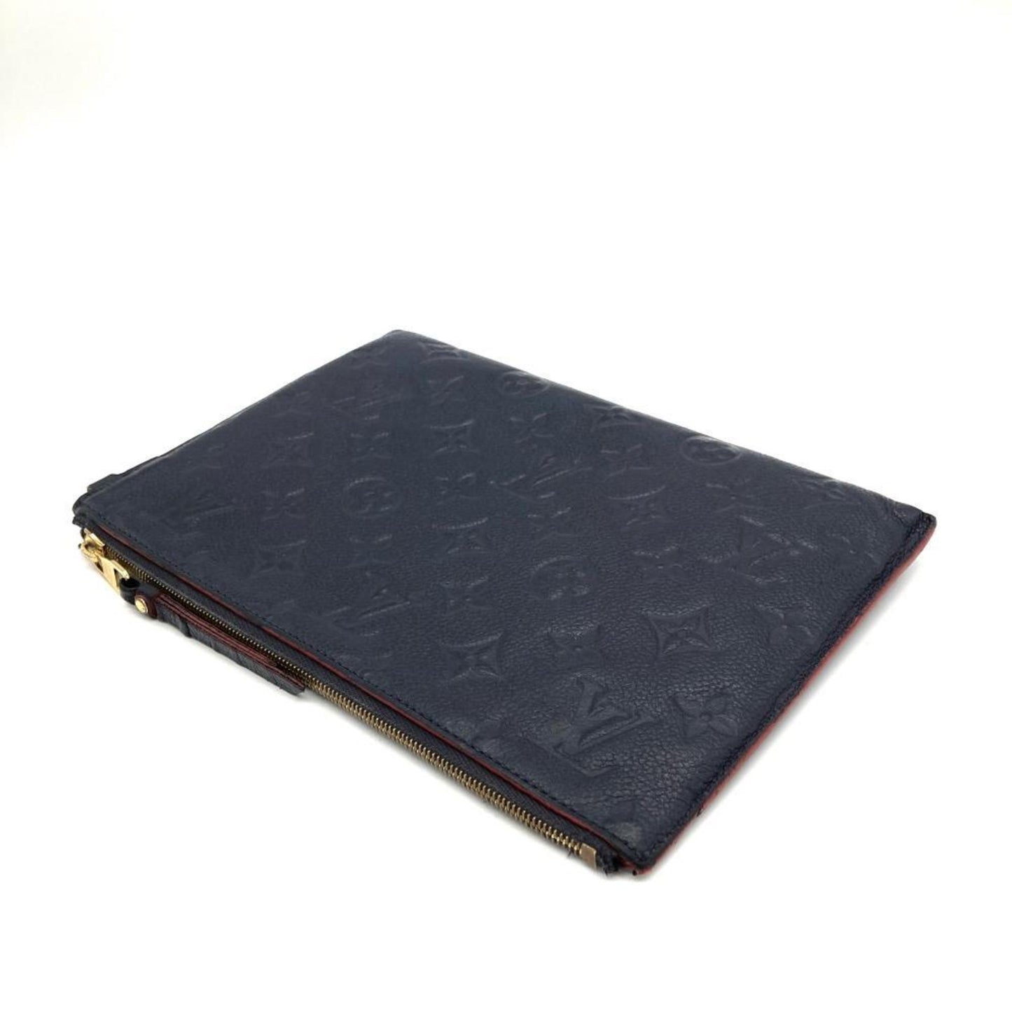 Louis Vuitton Louis Vuitton Pochette Melanie Mm Clutch Bag Monogram Empreinte M68706 Navy Tn4189