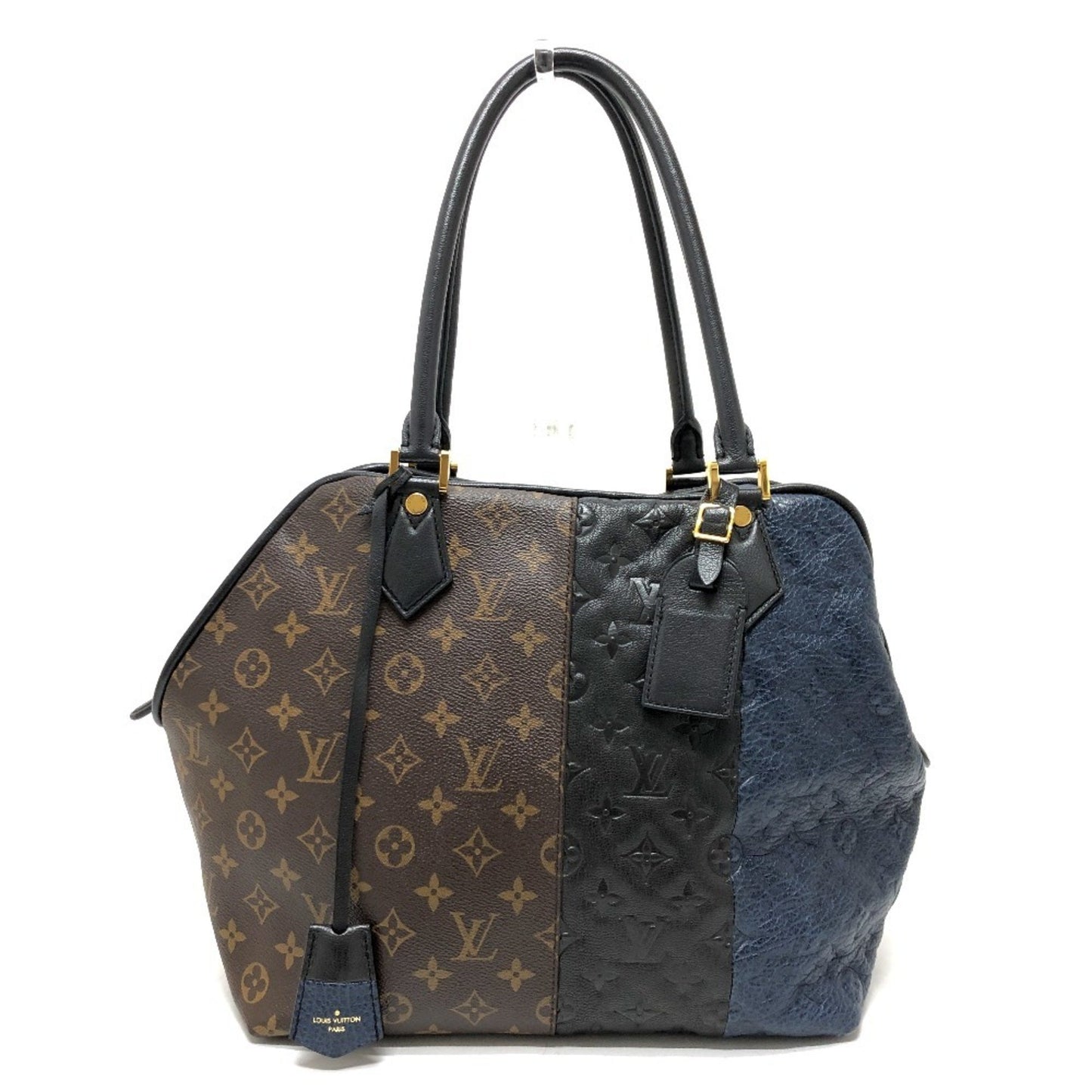 Louis Vuitton M40504 Monogram Block Tote Shoulder Bag