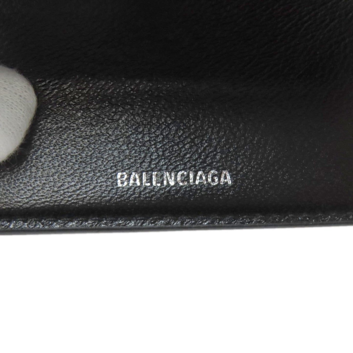 Balenciaga 600212 B Embossed Leather Bi-Fold Wallet