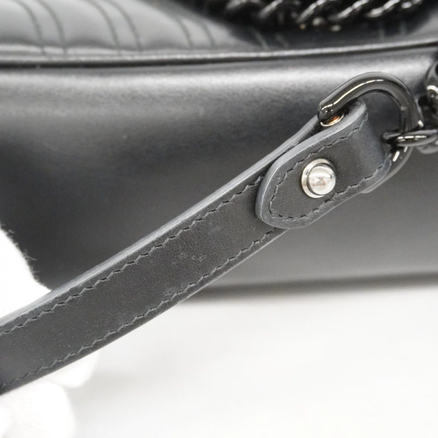 Gucci Gg Marmont Shoulder Bag 443497 Leather Black