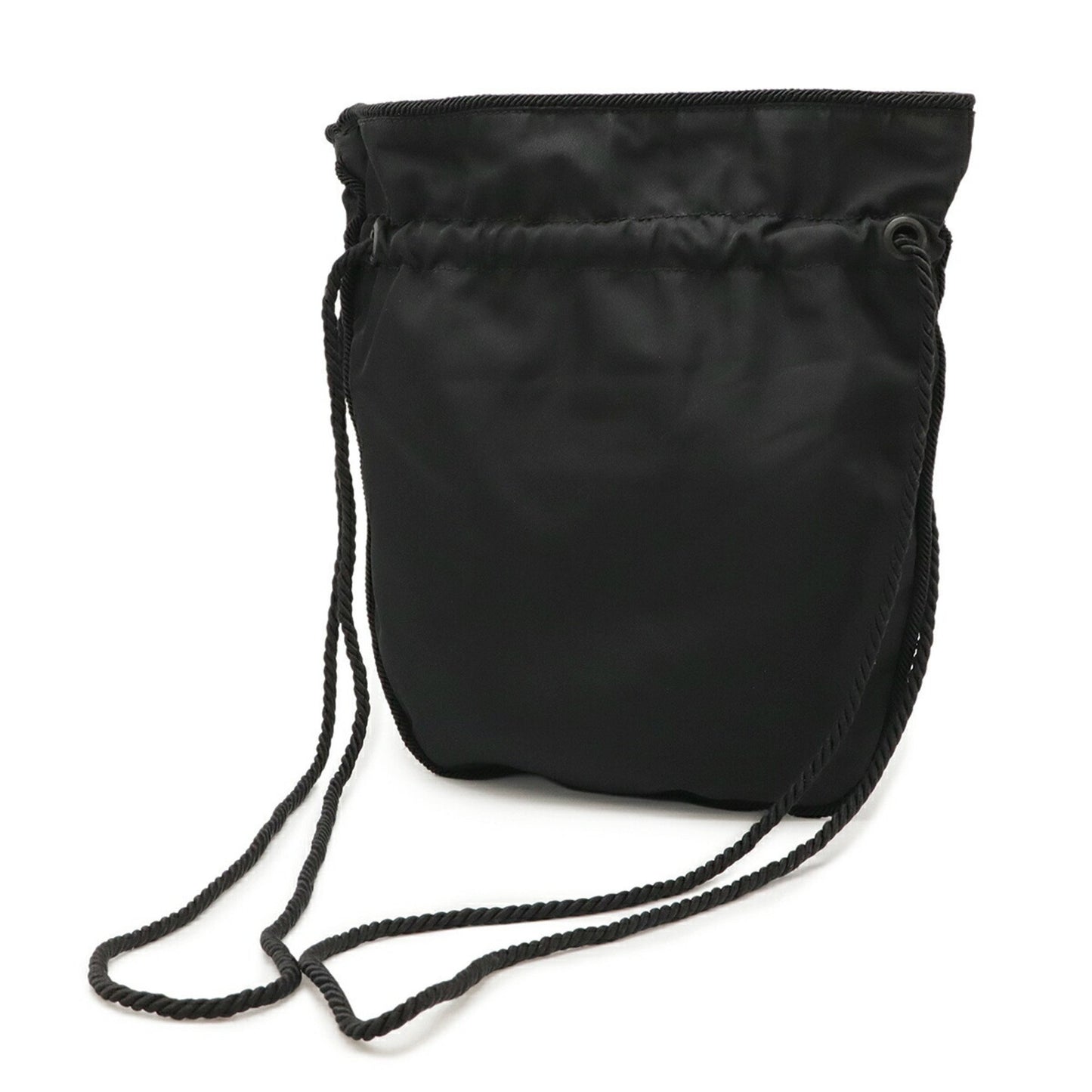 Prada Prada Beaded Shoulder Bag Nylon Nero Black