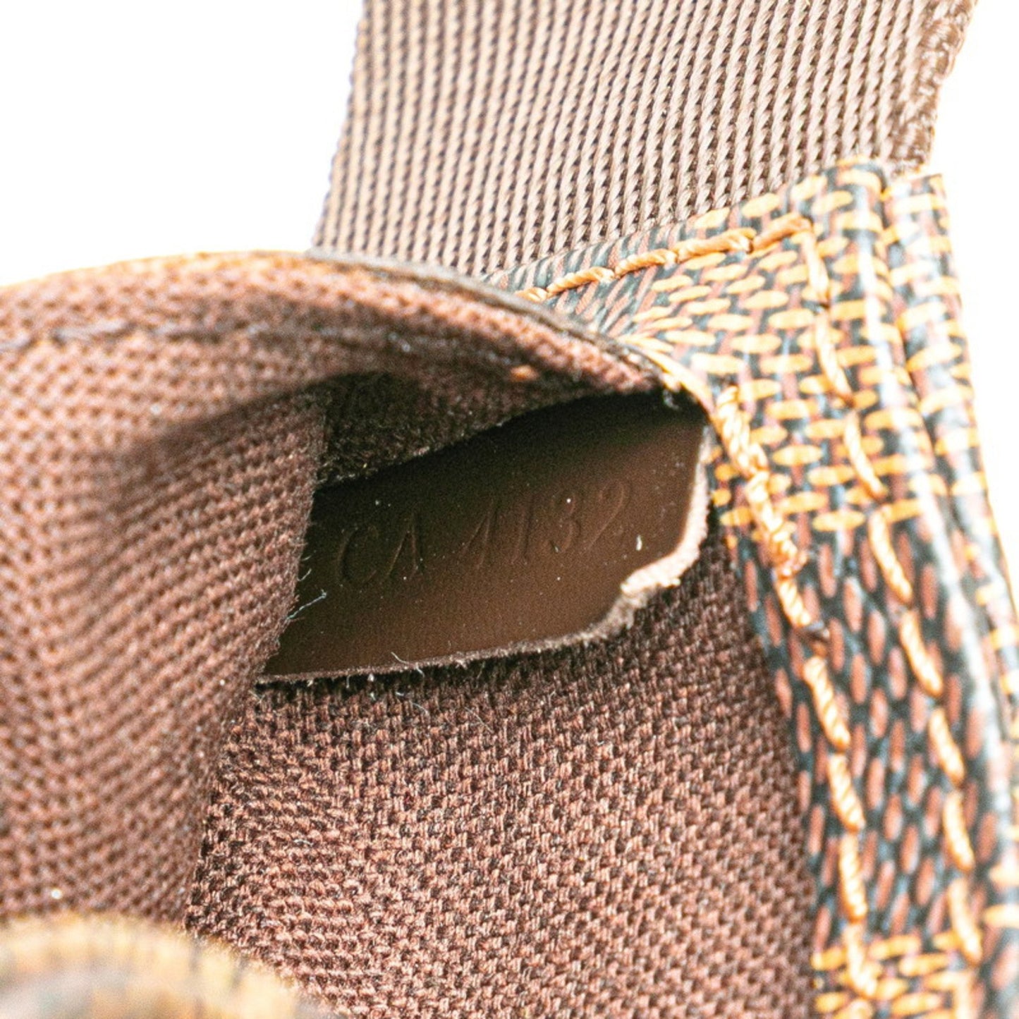 Louis Vuitton Damier Geronimos Body Bag Waist N51994 Brown Pvc Leather