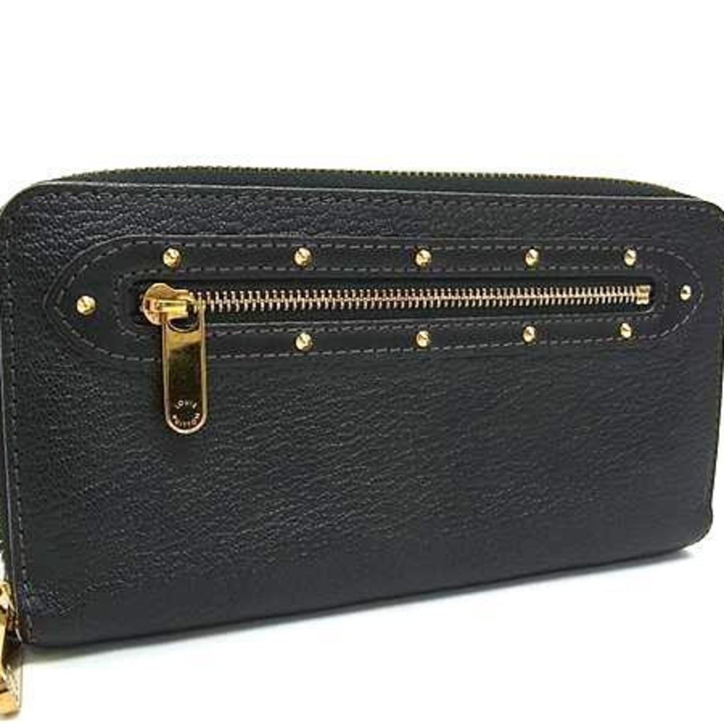 Louis Vuitton Suhali Zippy Wallet M93029 Black Leather Round Long