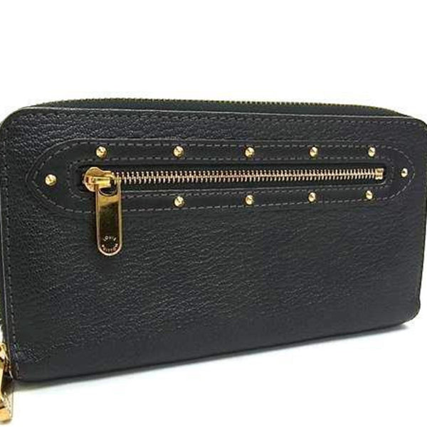 Louis Vuitton Suhali Zippy Wallet M93029 Black Leather Round Long