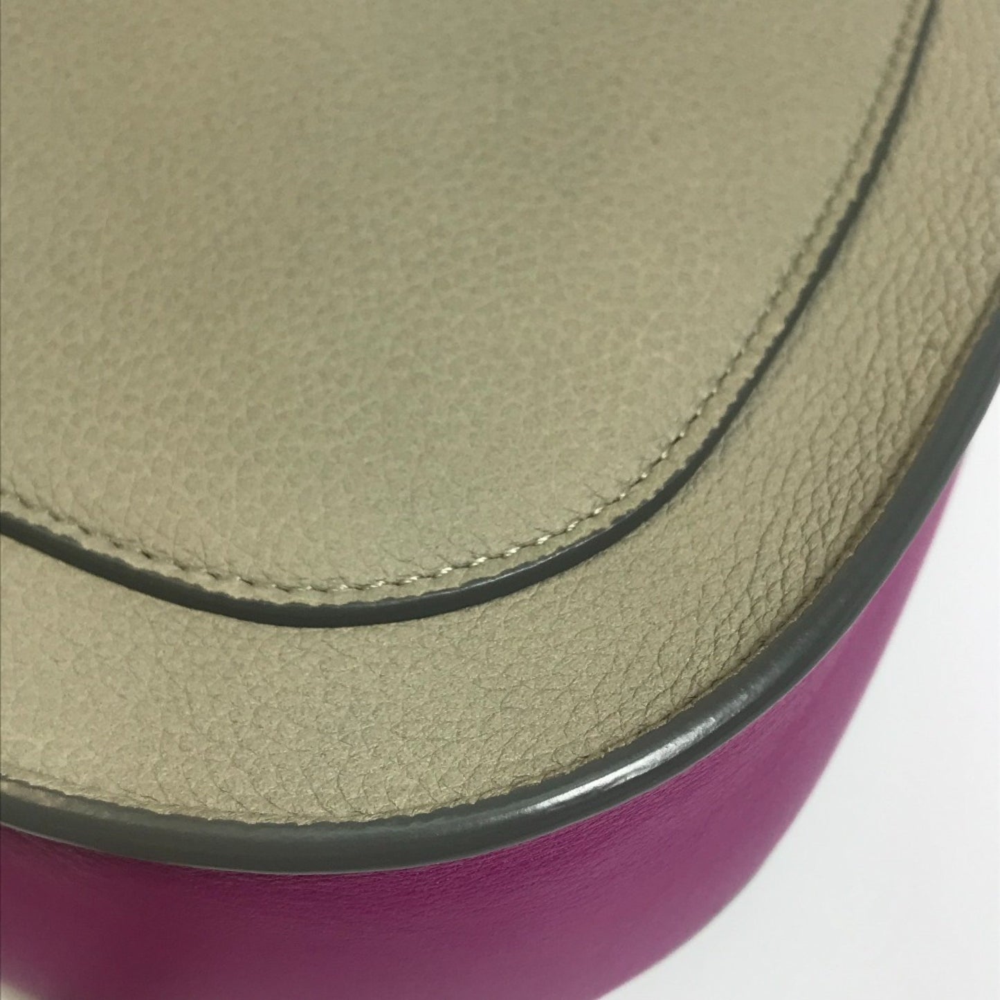 Celine Bicolor Bag Crossbody Shawl Shoulder Bag Gray X Purple Pink