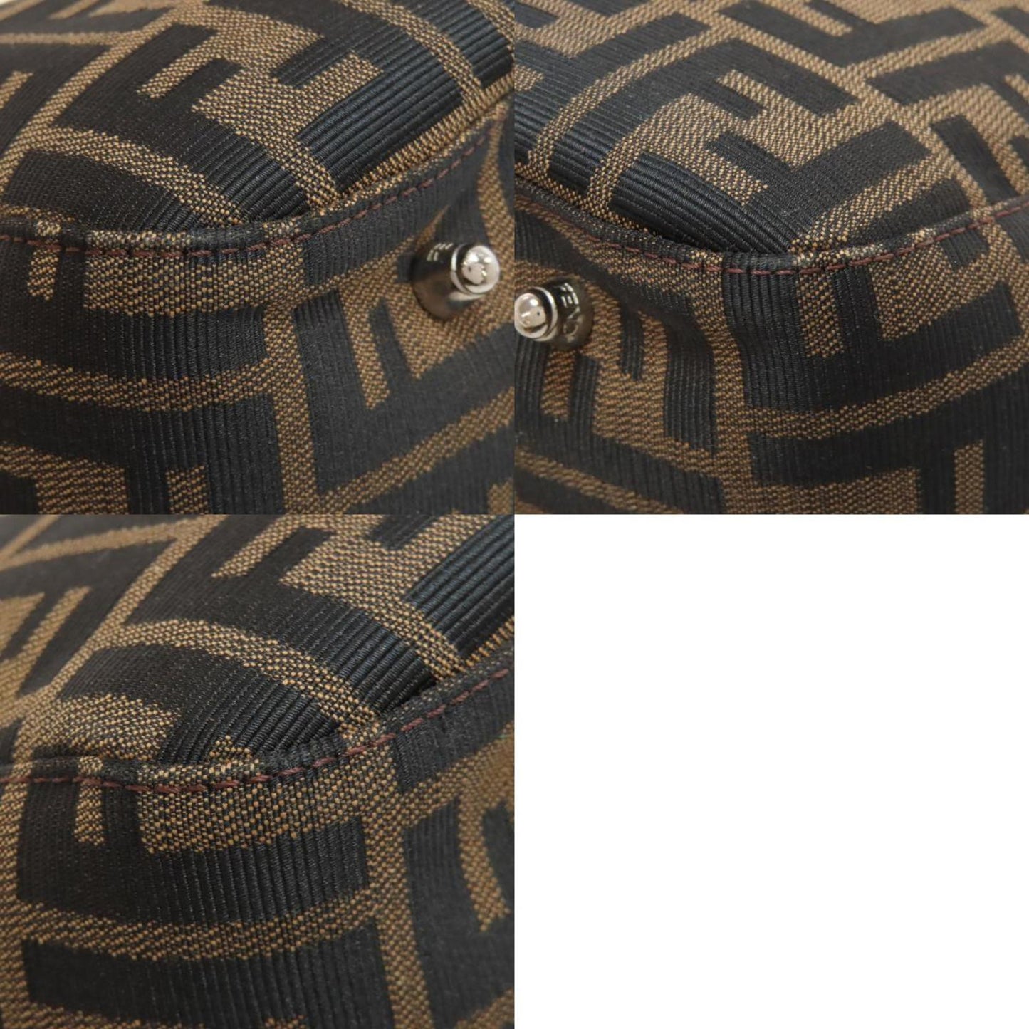 Fendi Zucca Pattern Handbag Canvas