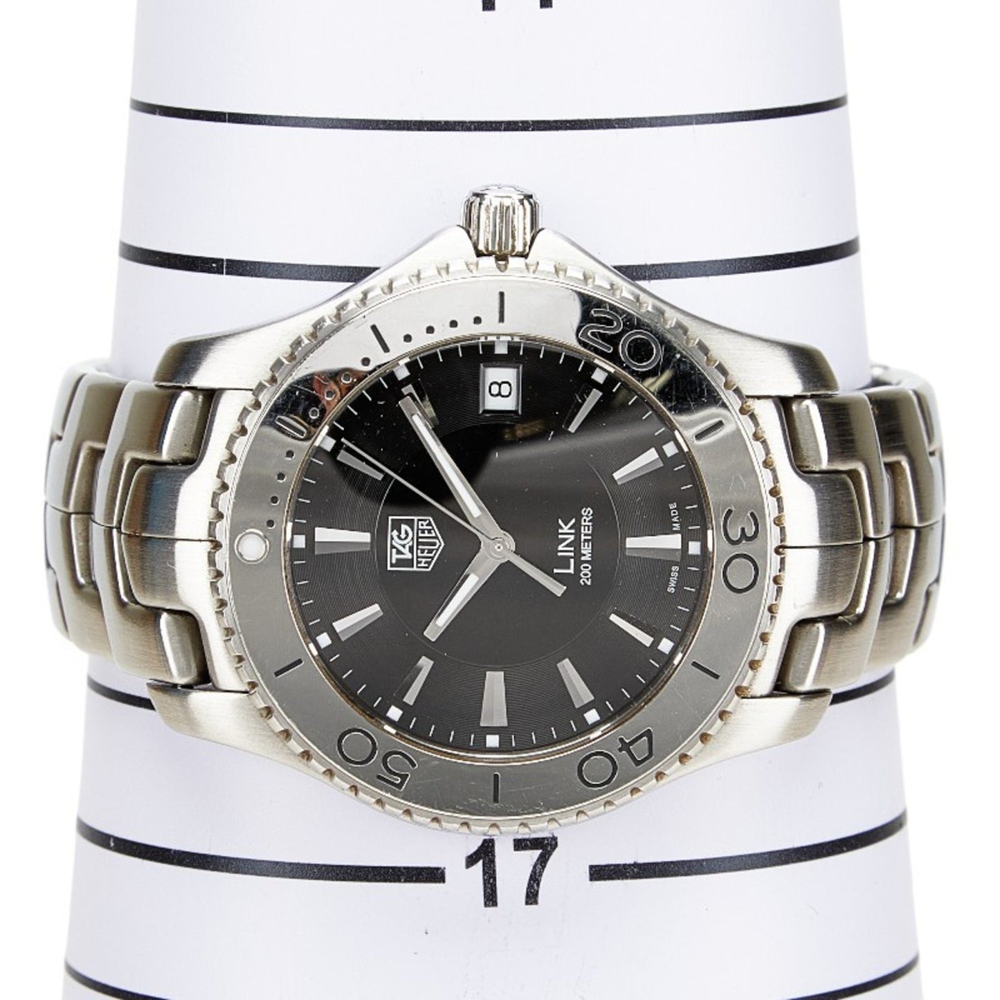 Tag Heuer Link Wj1110 Quartz Watch With Black Dial And Stainless Steel