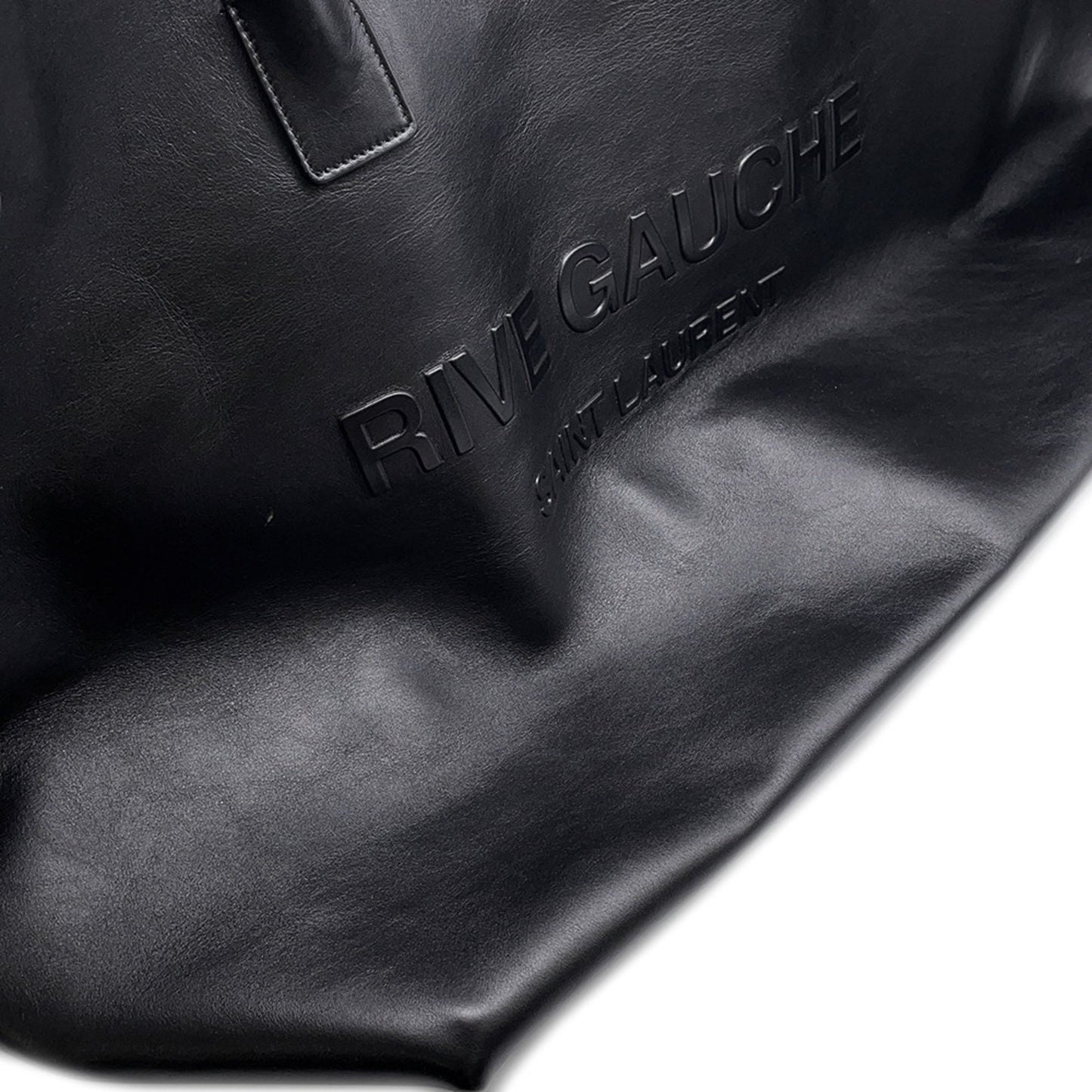 Saint Laurent Tote Bag Rive Gauche Leather 707651 Saint Laurent Paris 2Way Shoulder Black