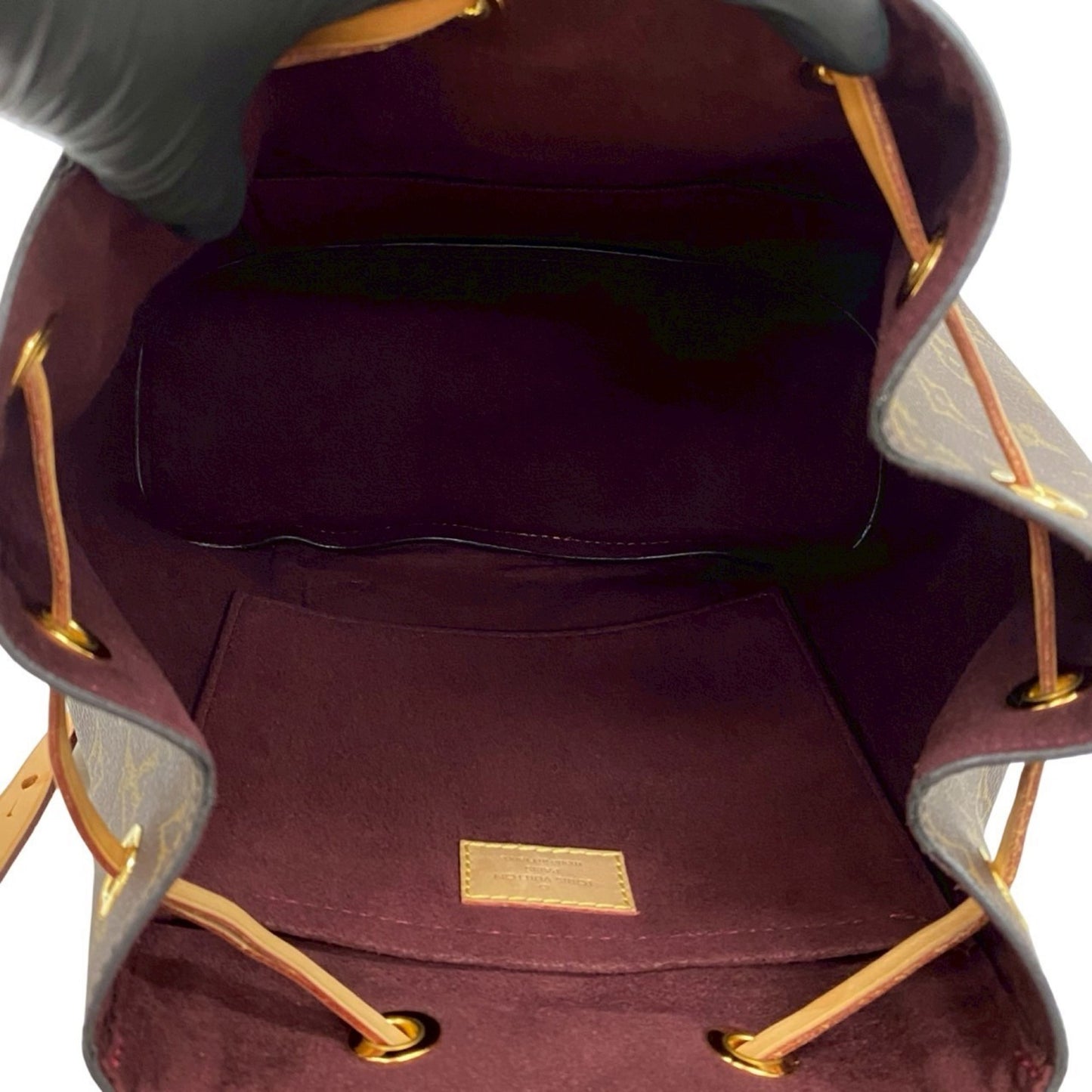 Louis Vuitton Montsouris Mm Monogram Leather Drawstring Backpack/Daypack