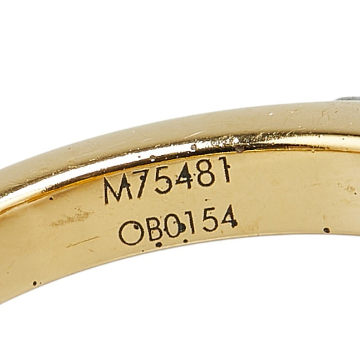 Louis Vuitton Charmy Pearl Ring #S M75481 Gold Plated