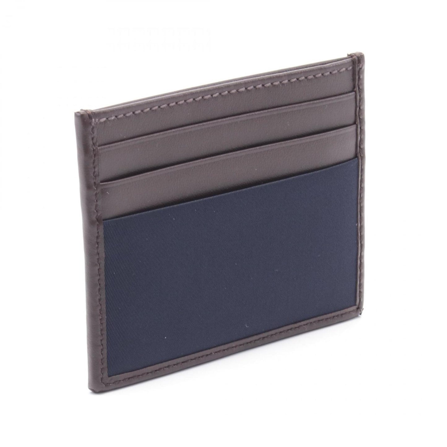 Prada Business Card Holder/Card Case Leather Nylon