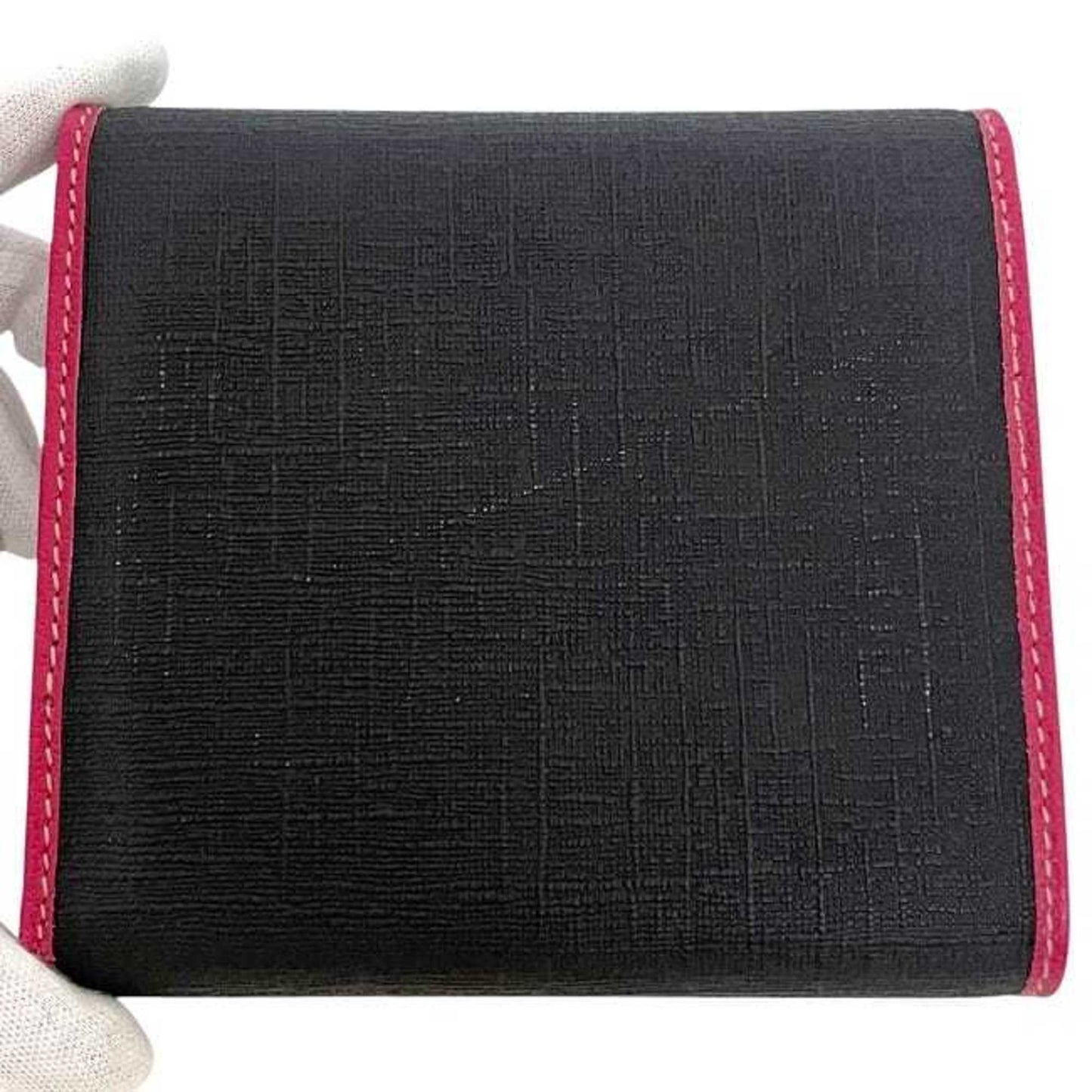 Gucci Tri-Fold Wallet Ec-23919 Black Pink 170400 Pvc Leather 4906085 Gucci Compact