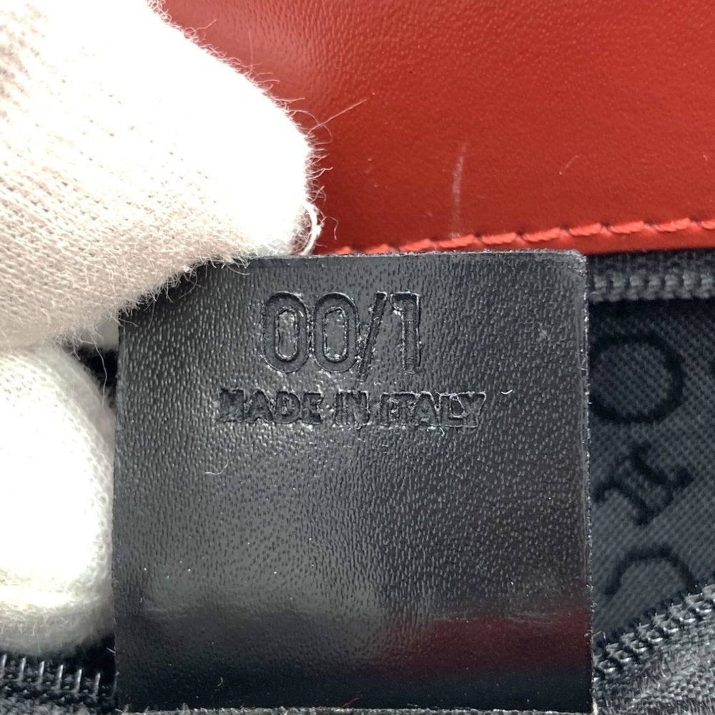 Celine 00 1 Handbag Red Leather
